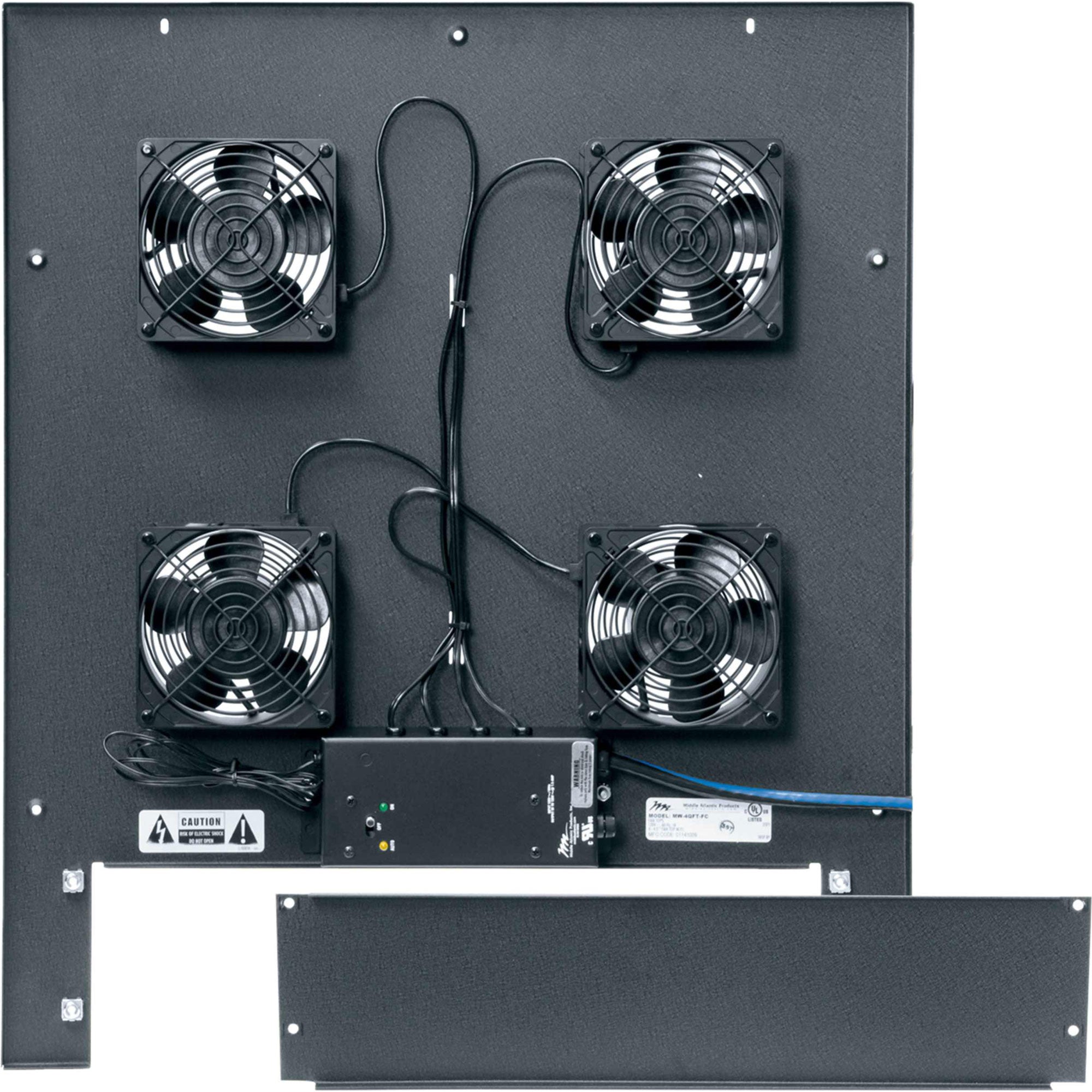 Middle Atlantic MW-4QFT-FC Integrated Fan Top with 4 Fans & Speed Control
