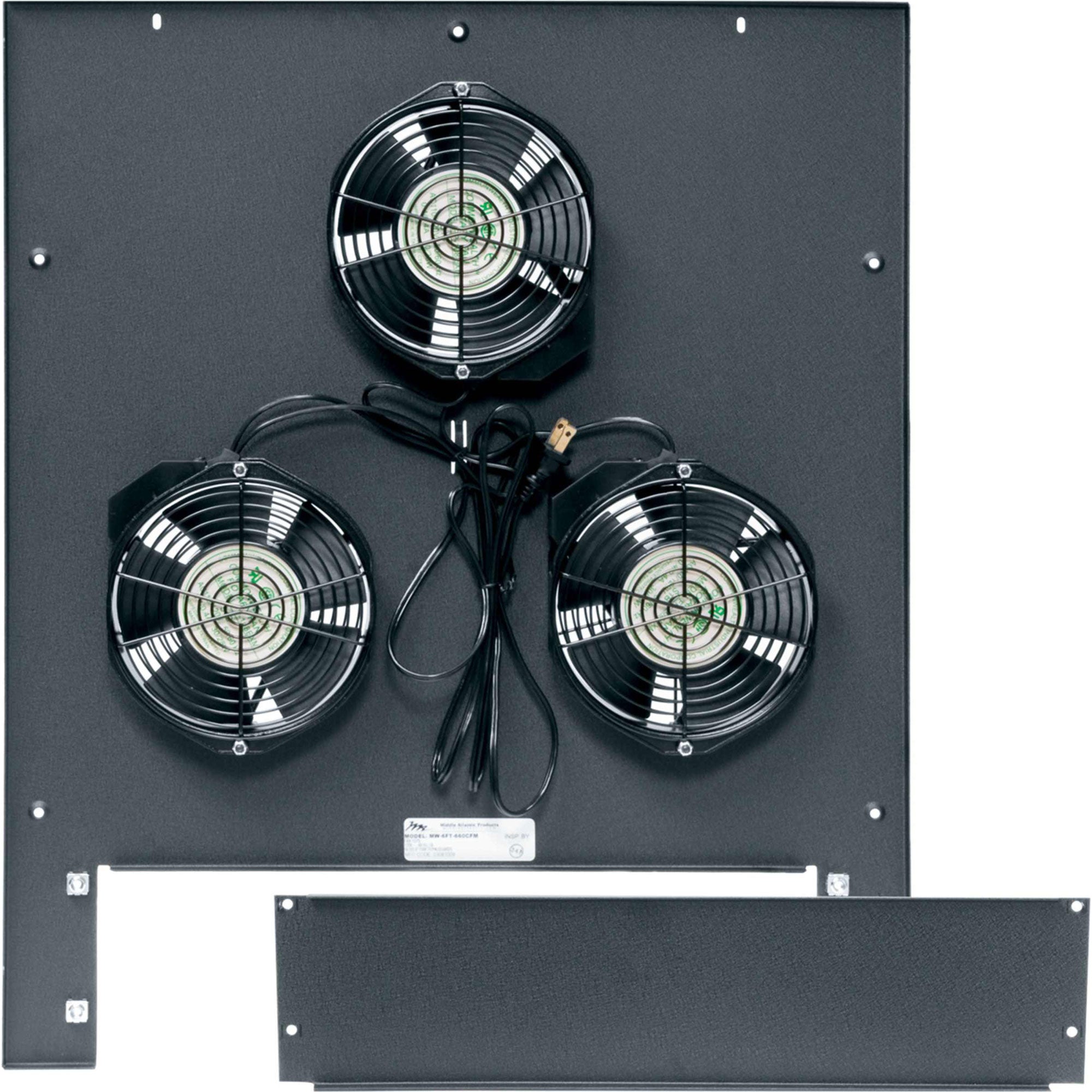 Middle Atlantic MW-6FT-660CFM Integrated Fan Top with 6" Fans
