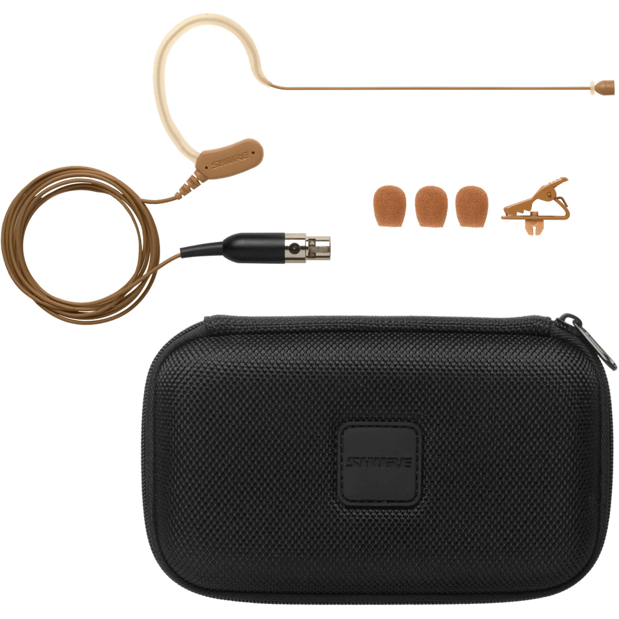 Shure MX153 Omnidirectional Earset Headworn Microphone (Cocoa)