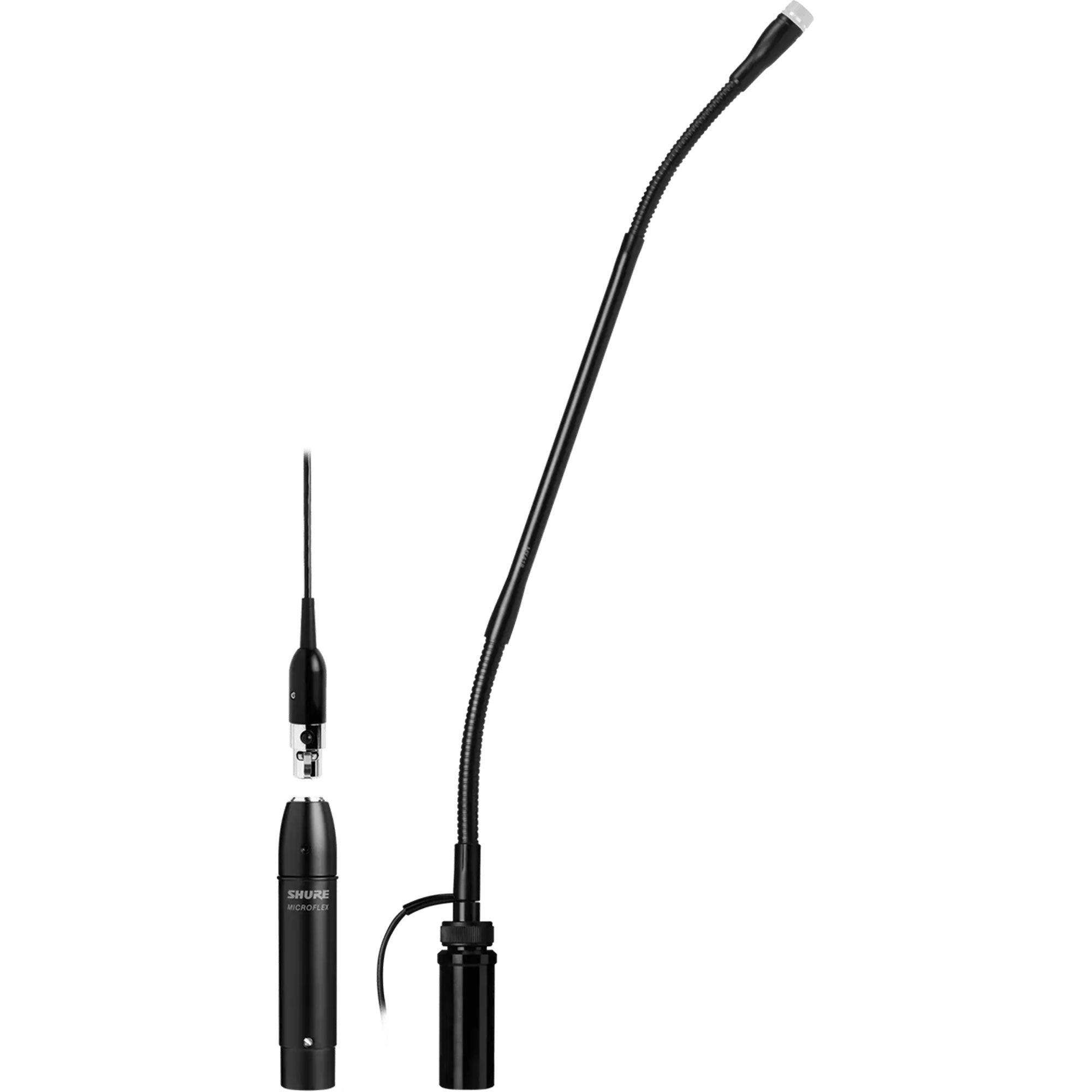 Shure MX412SE/N 12" Gooseneck Mic with Side Exit Cable & In-Line Preamp (No Capsule)