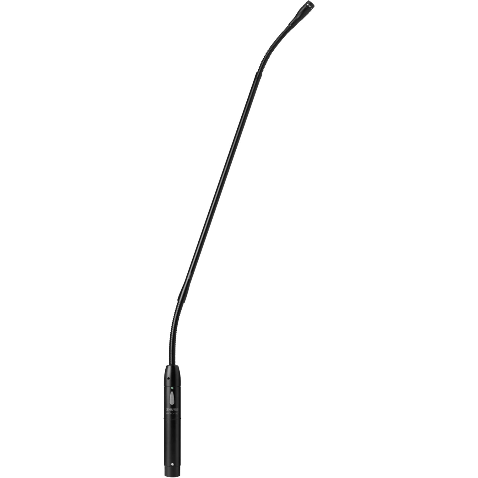 Shure MX418S/S 18" Gooseneck Mic with Built-In Preamp, Status LED & Mute Button (Supercardioid)