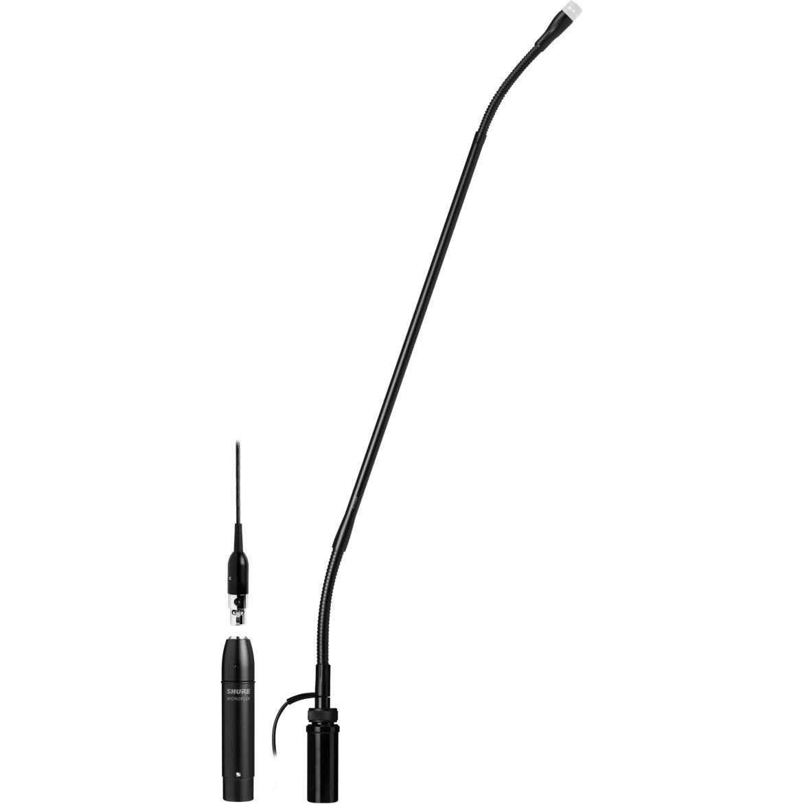 Shure MX418SE/N 18" Gooseneck Mic with Side Exit Cable & In-Line Preamp (No Capsule)