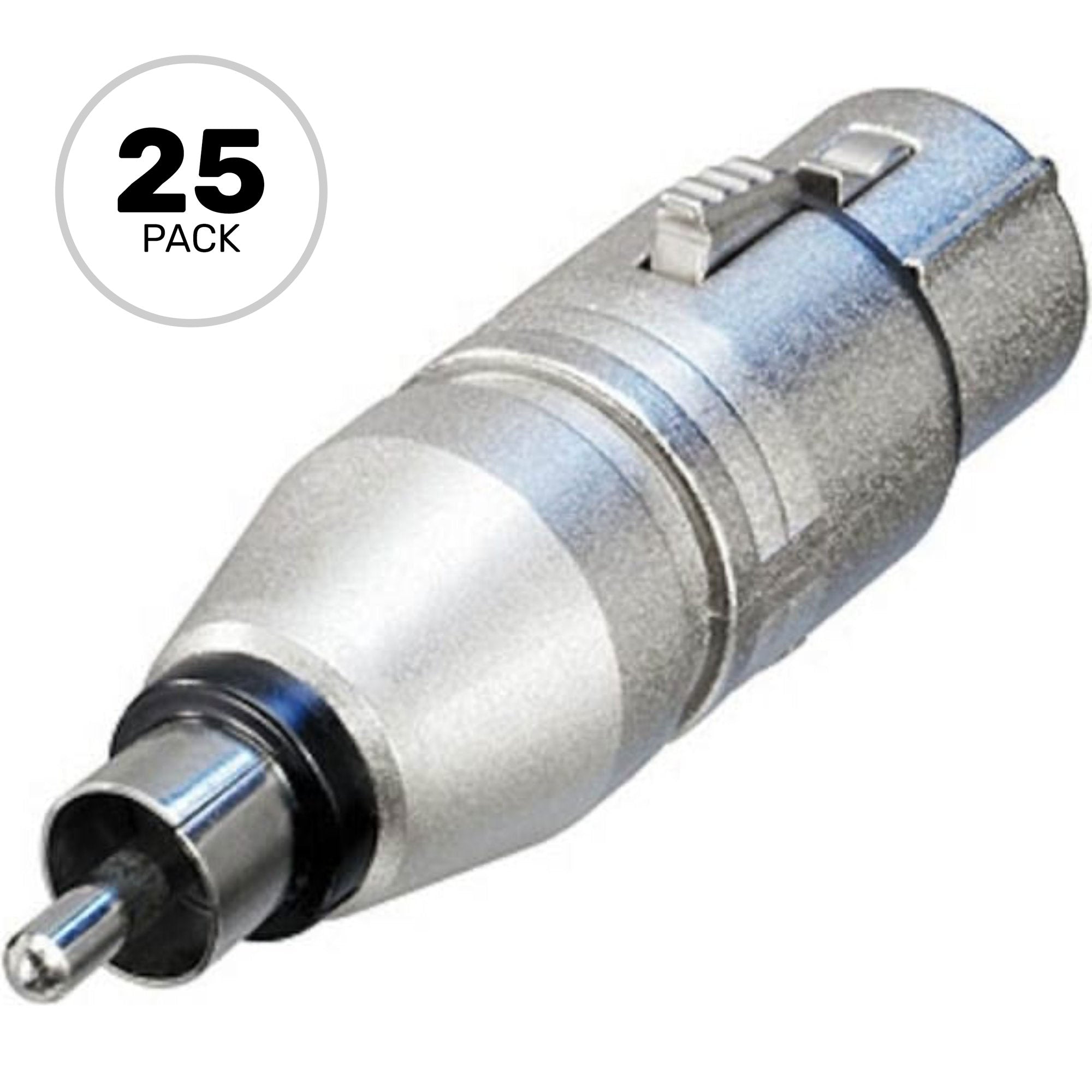 Neutrik NA2FPMM 3-Pin XLR Female to Male RCA Plug Adapter (Box of 25)