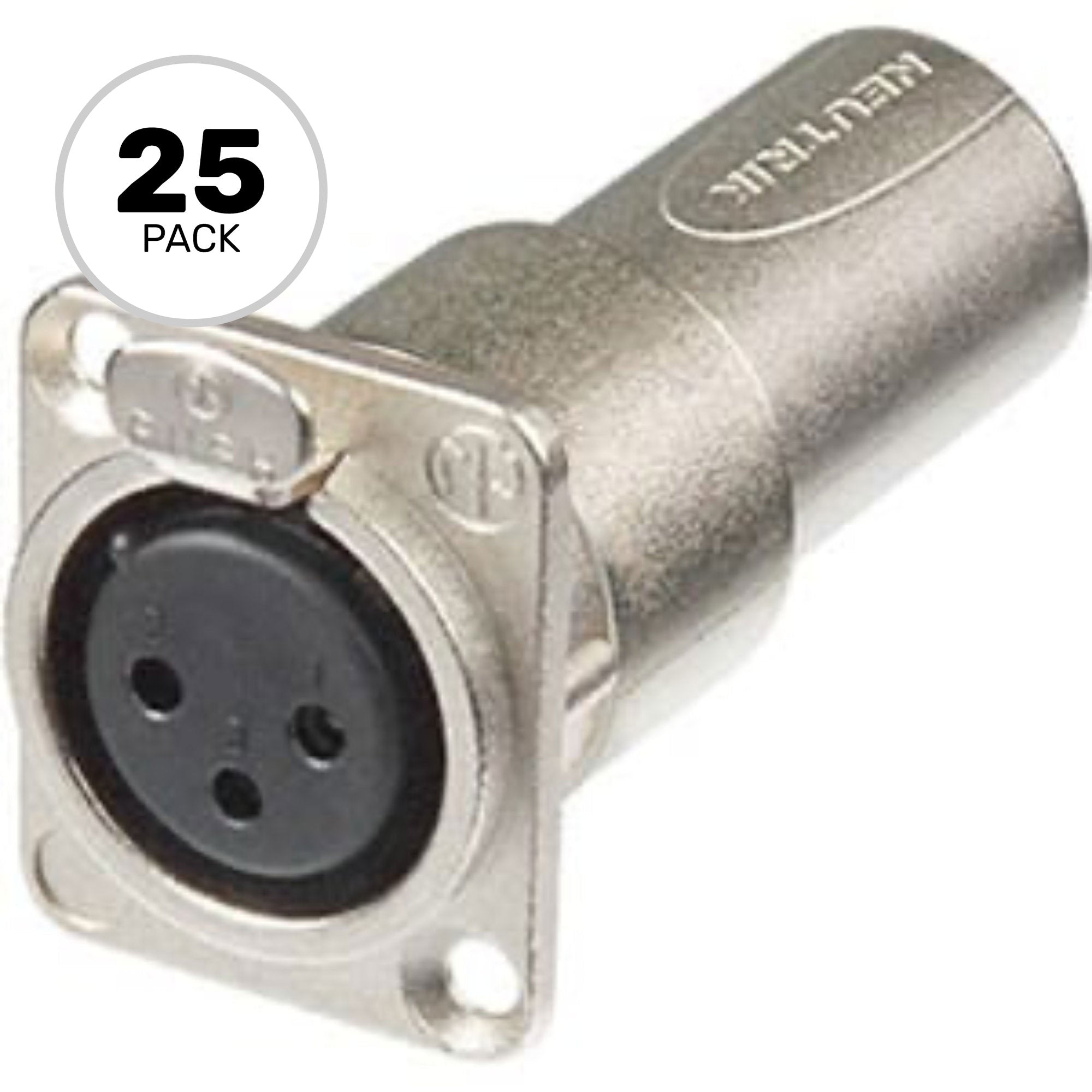 Neutrik NA3FDM Female to Male Feedthrough (Nickel, Box of 25)