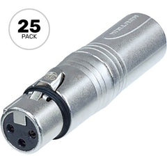 Neutrik NA3FM 3-Pin XLR Female to 3-Pin XLR Male Adapter (Box of 25) Image 1