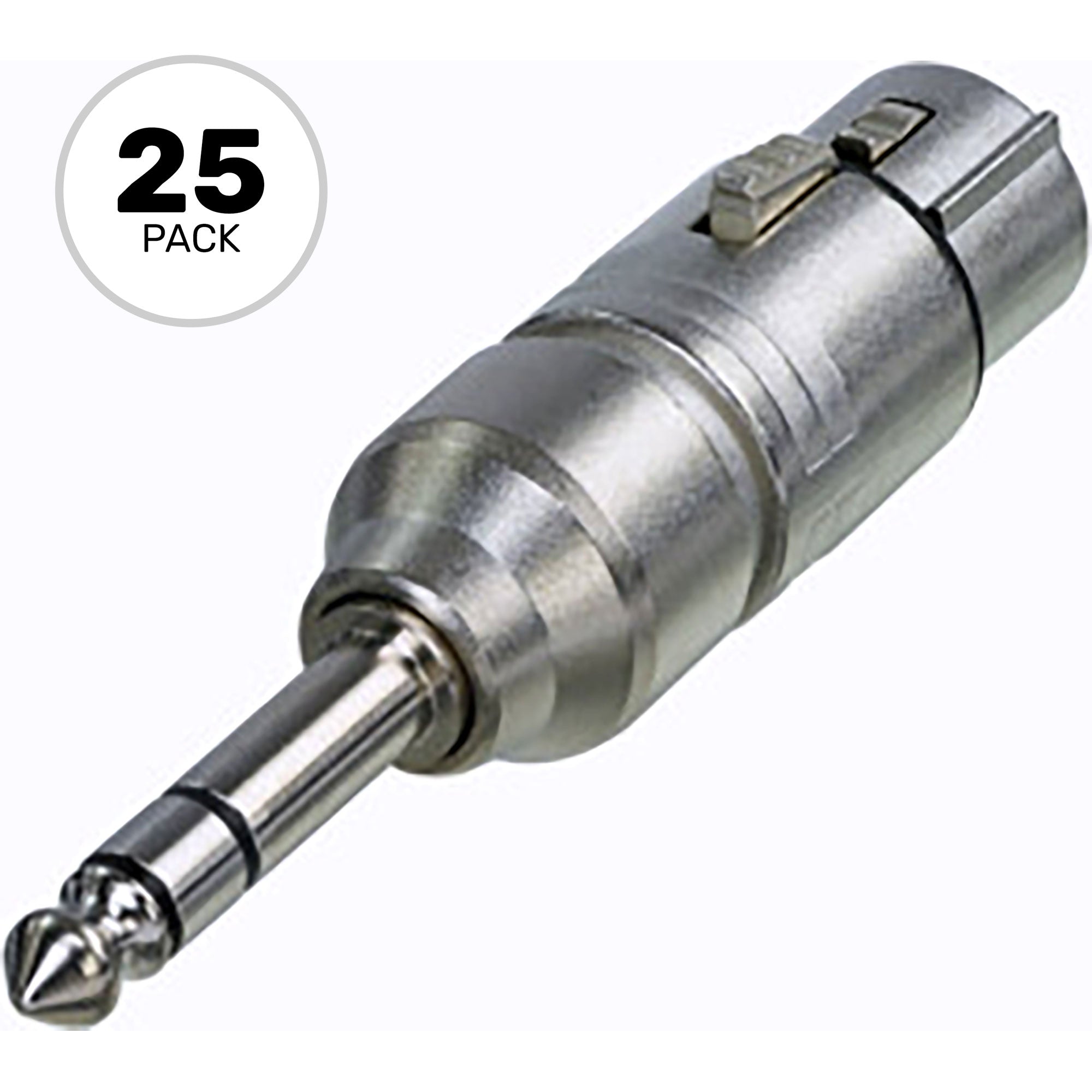 Neutrik NA3FP 3-Pin XLR Female to Stereo 1/4" Plug Adapter (Box of 25)