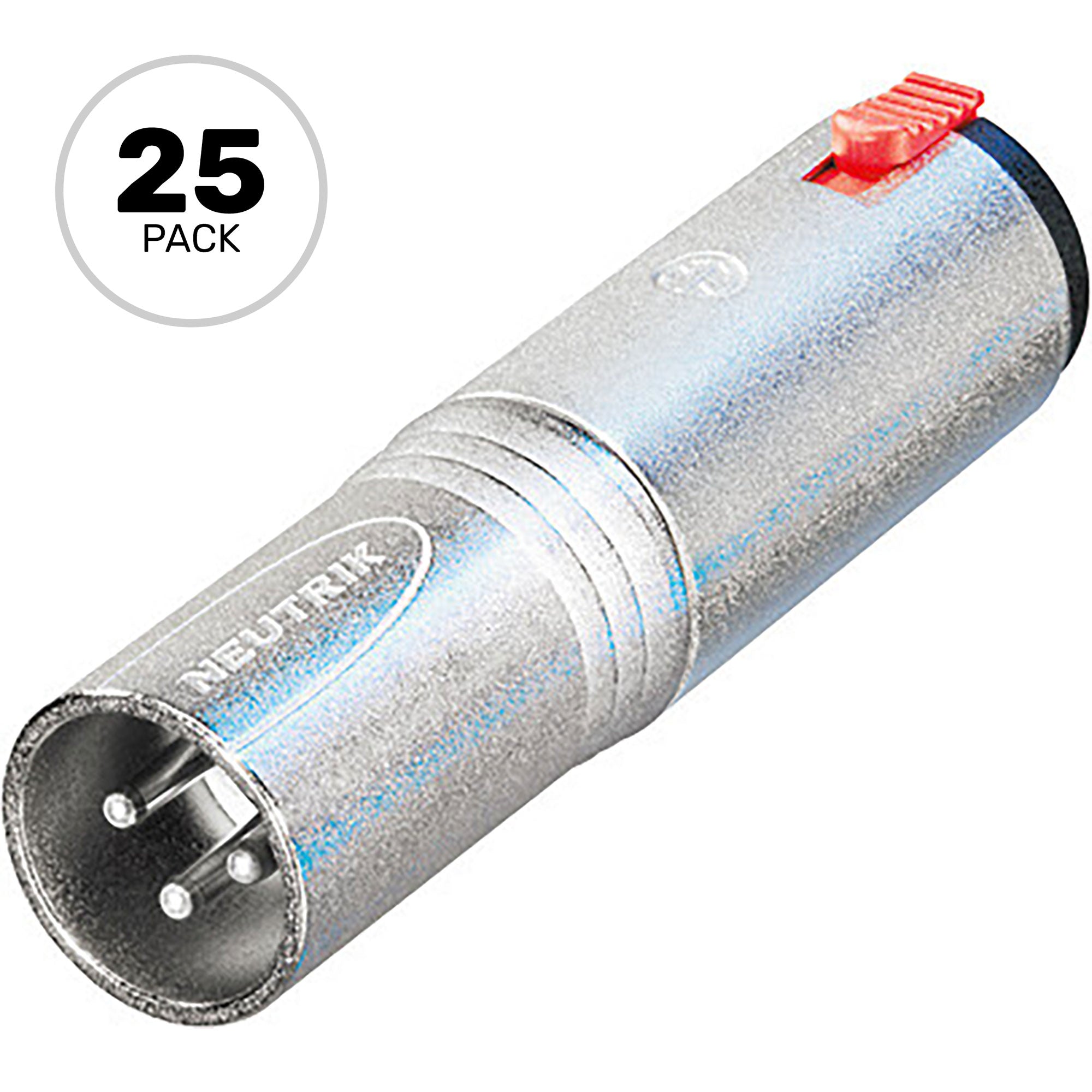 Neutrik NA3MJ 3-Pin XLR Male to Stereo 1/4" Jack Adapter (Box of 25)