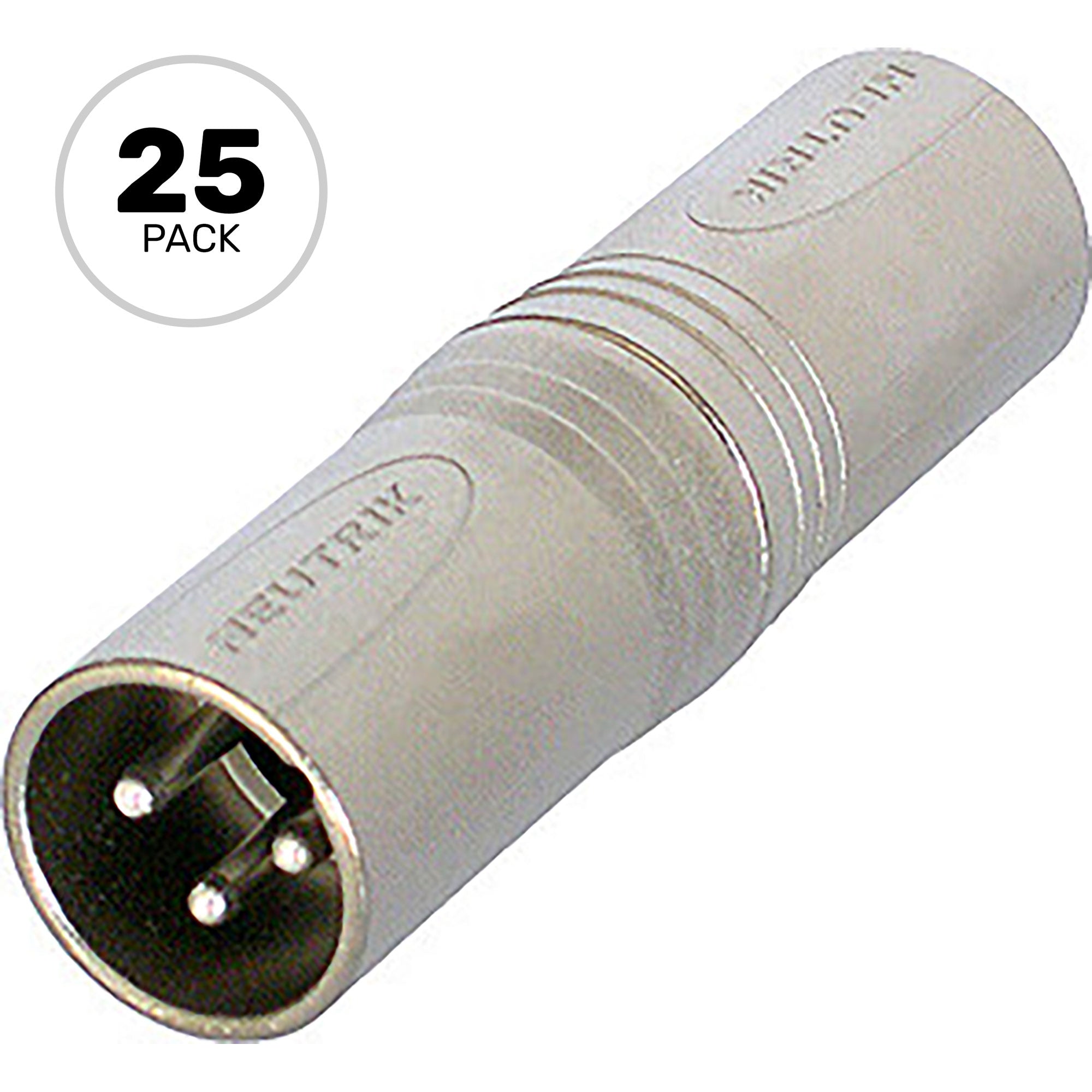 Neutrik NA3MM 3-Pin XLR Male to 3-Pin XLR Male Adapter (Silver, Box of 25)
