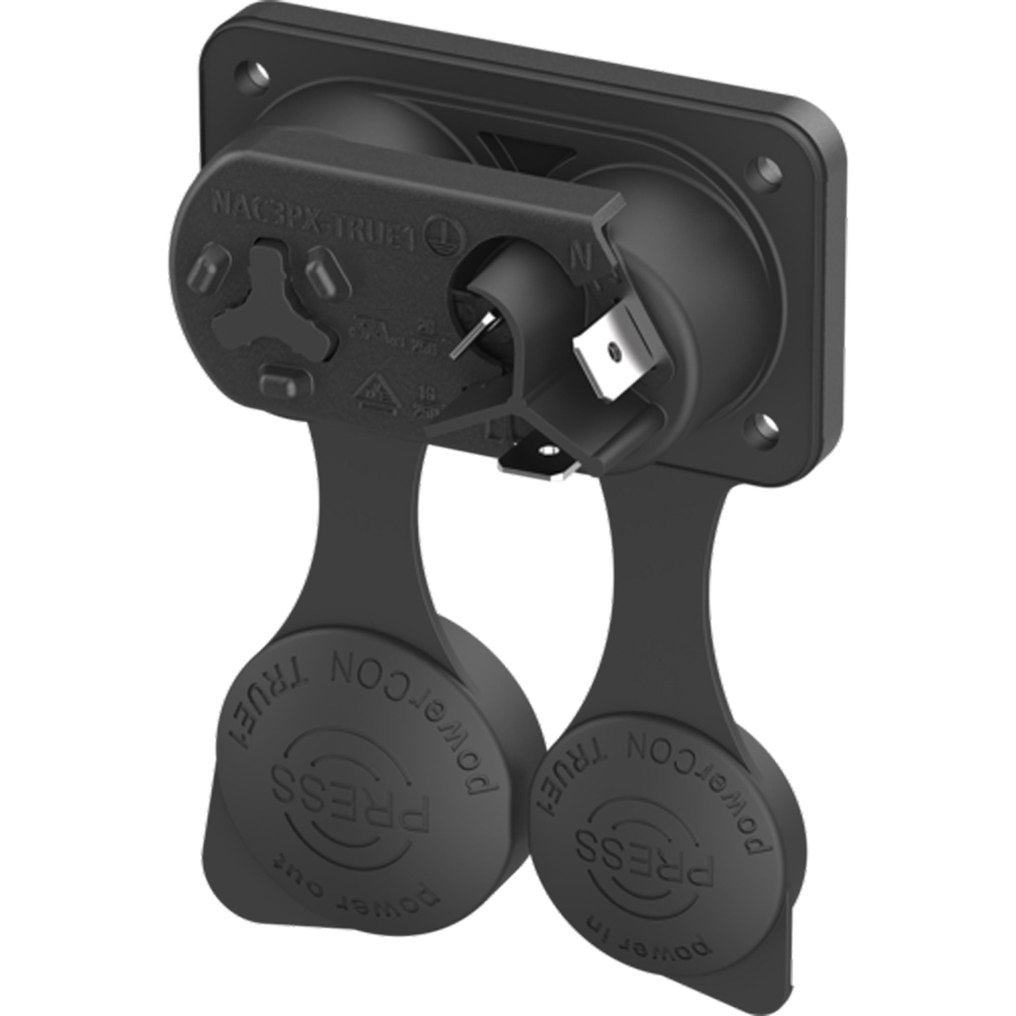 Neutrik NAC3PX-TRUE1 powerCON TRUE1 TOP Inlet-Outlet Combination Chassis Connector