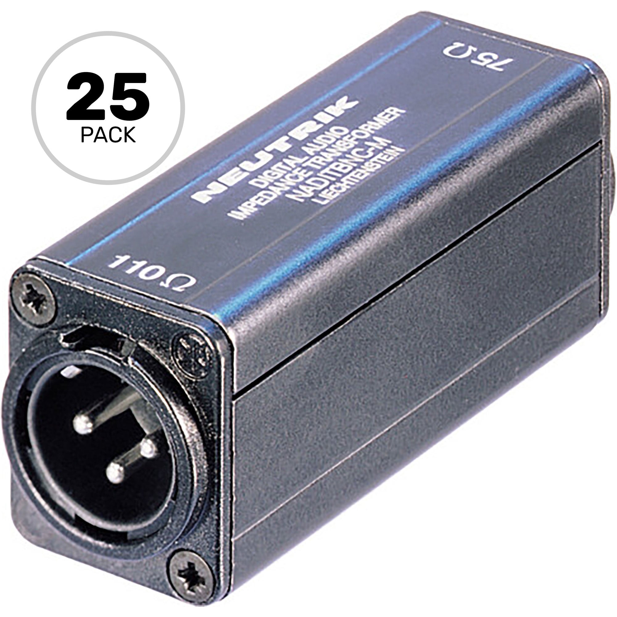 Neutrik NADITBNC-M AES/EBU Impedance Transformer 75 to 110 Ohm (Box of 25)