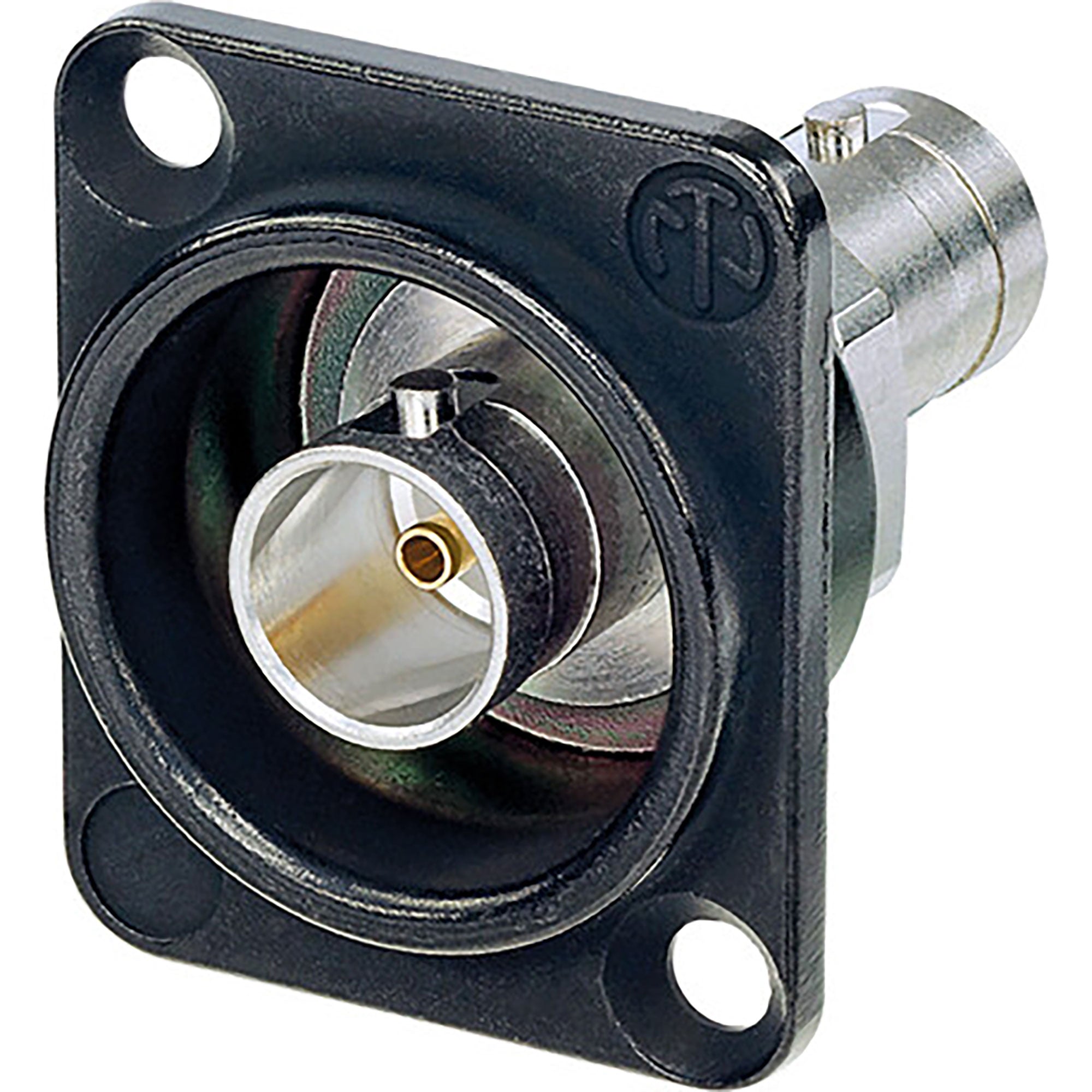 Neutrik NBB75DFGB Grounded BNC Chassis Connector (Black, Box of 100)