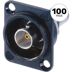 Neutrik NBB75DFIB Isolated BNC Chassis Connector (Black, Box of 100) Image 1