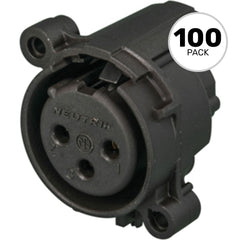 Neutrik NC3FAH Horizontal PCB Female 3-Pin XLR Chassis Connector (Box of 100) Image 1