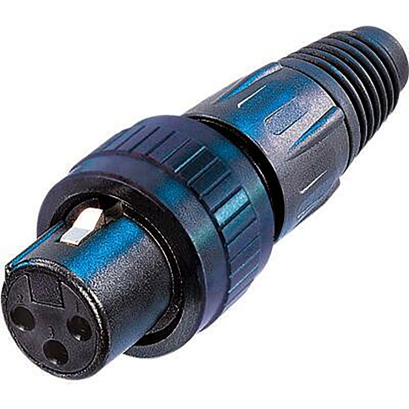 Neutrik NC3FX-SPEC Female 3-Pin XLR Cable Connector with Locking Ring (Black/Gold, Box of 25)