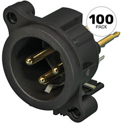 Neutrik NC3MAV-0 Vertical PCB Male 3-Pin XLR Chassis Connector (Box of 100) Image 1