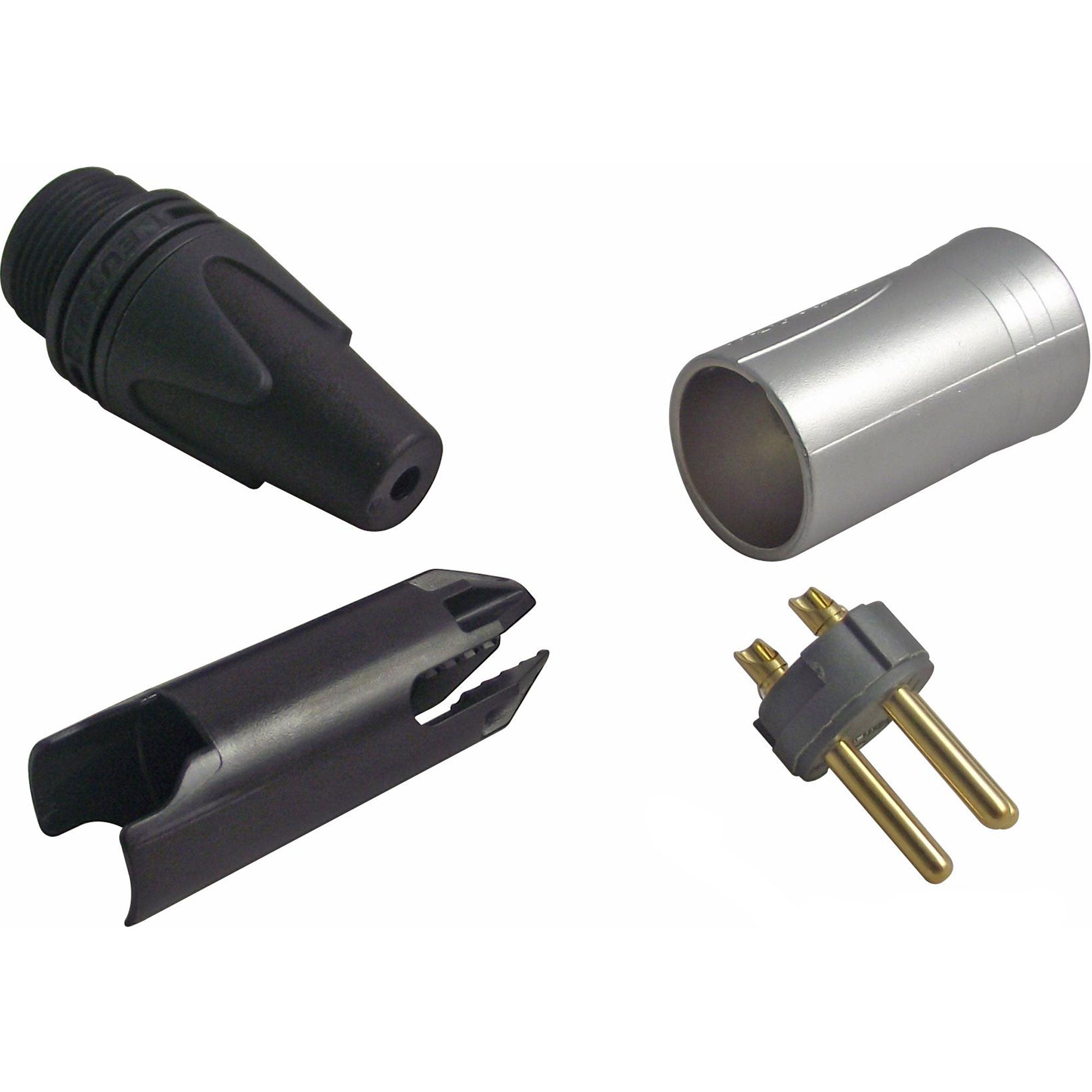 Neutrik NC3MXX-HE Male 3-Pin XLR Cable Connector (Velour-Chromium/Machined Gold, Box of 100)