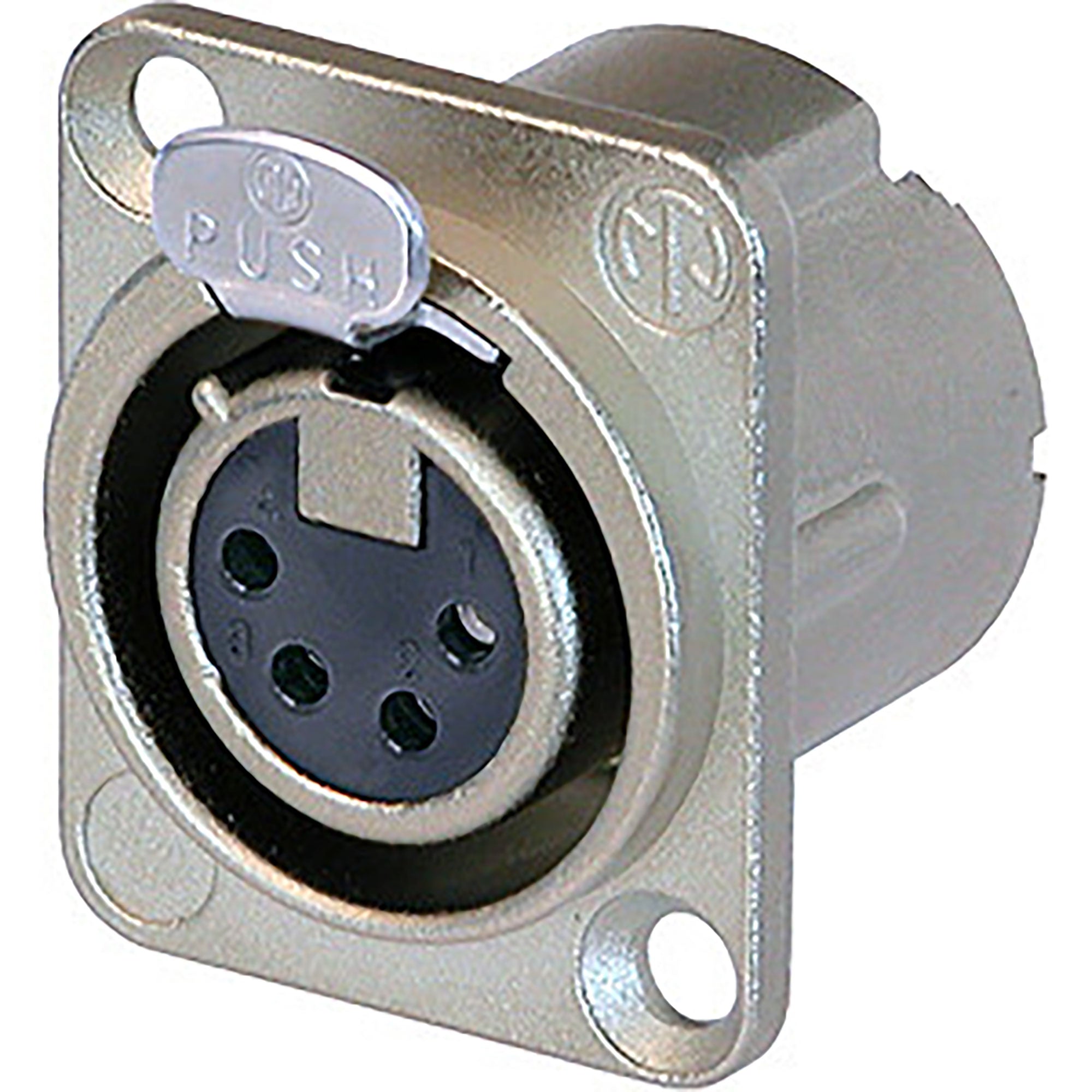 Neutrik NC4FD-LX Female 4-Pin XLR Chassis Connector (Nickel/Silver)