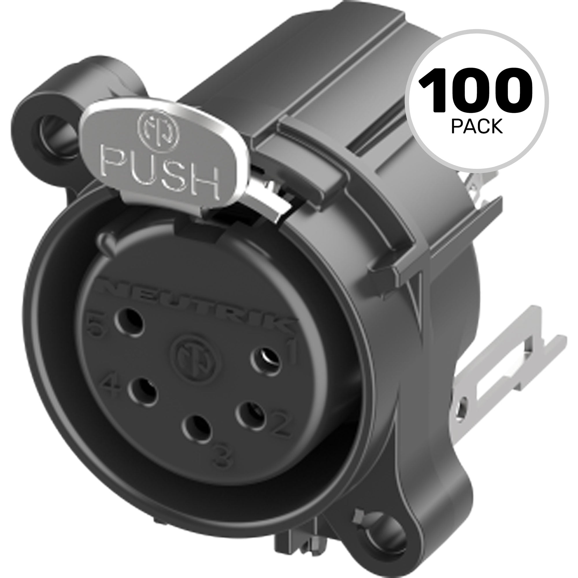 Neutrik NC5FAV1 Vertical PCB Mount Female 5-Pin XLR Connector (Box of 100)