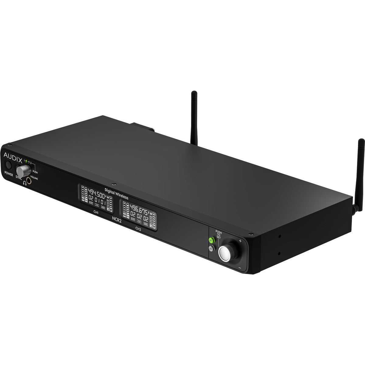 Audix NCR2 Novacore Dual-Channel Digital Wireless Receiver with Dante (494-542 MHz)