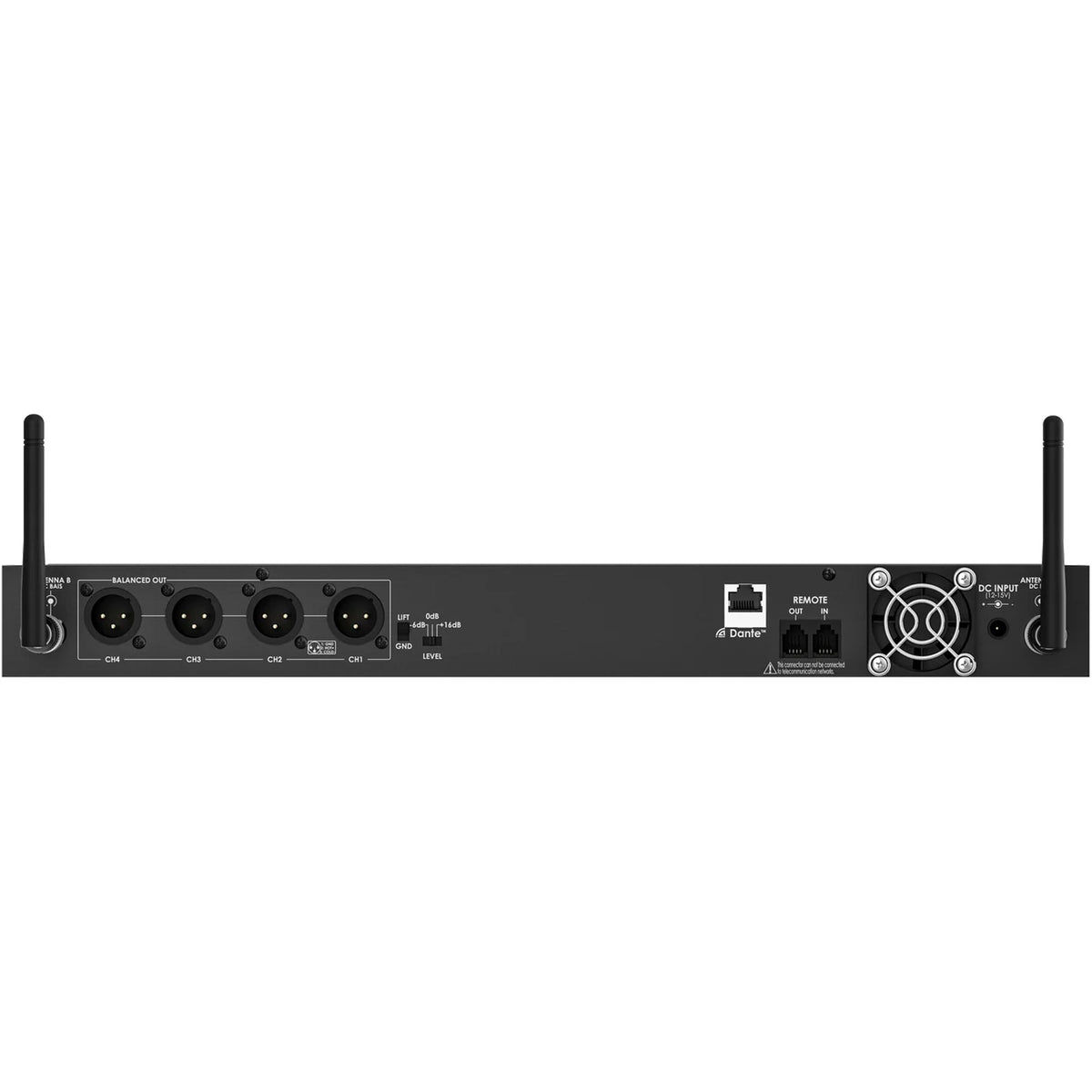 Audix NCR4 Novacore Quad-Channel Digital Wireless Receiver with Dante (494-542 MHz)