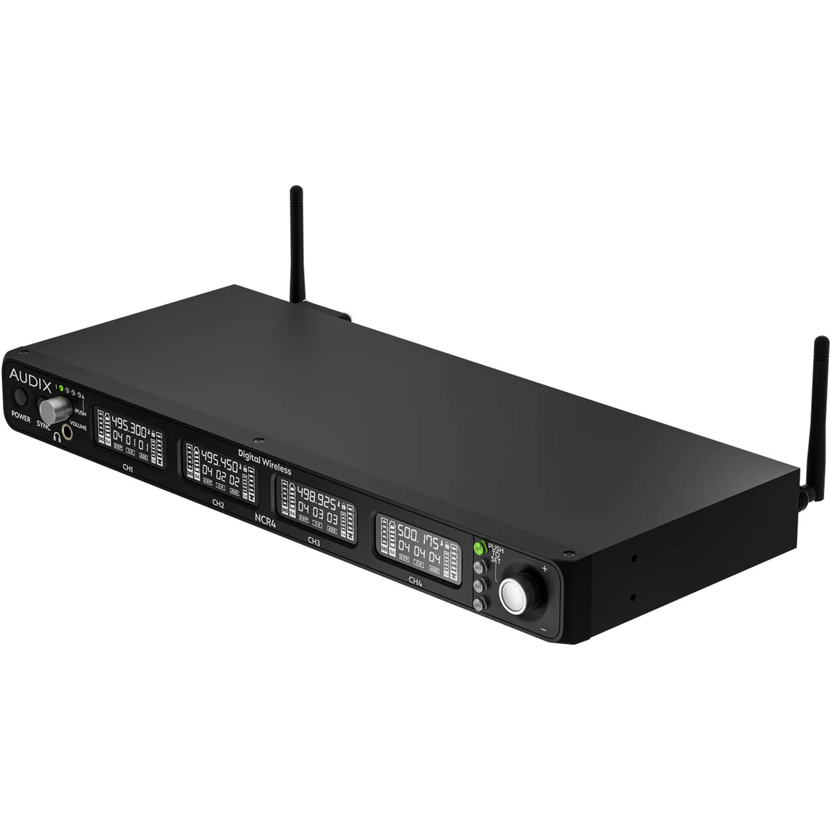 Audix NCR4 Novacore Quad-Channel Digital Wireless Receiver with Dante (494-542 MHz)