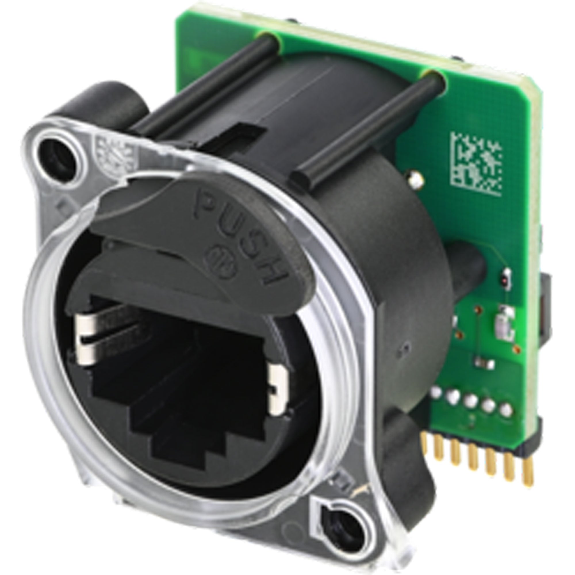 Neutrik NE8FAH-LR-DAE etherCON RJ45 PCBH Chassis Connector with Halo Light Ring (Box of 100)