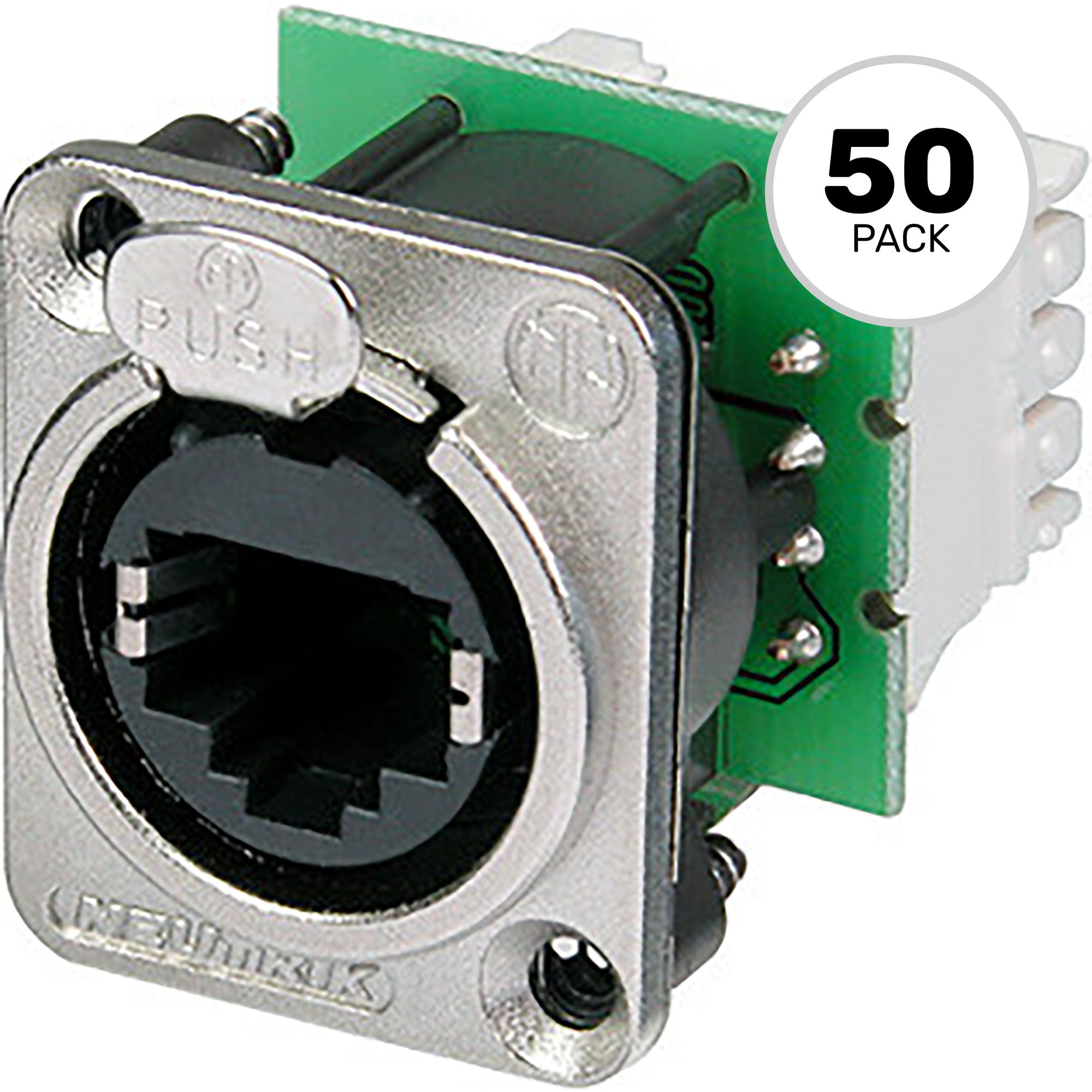 Neutrik NE8FDV-Y110 etherCON RJ45 Receptacle (Nickel, Box of 50)