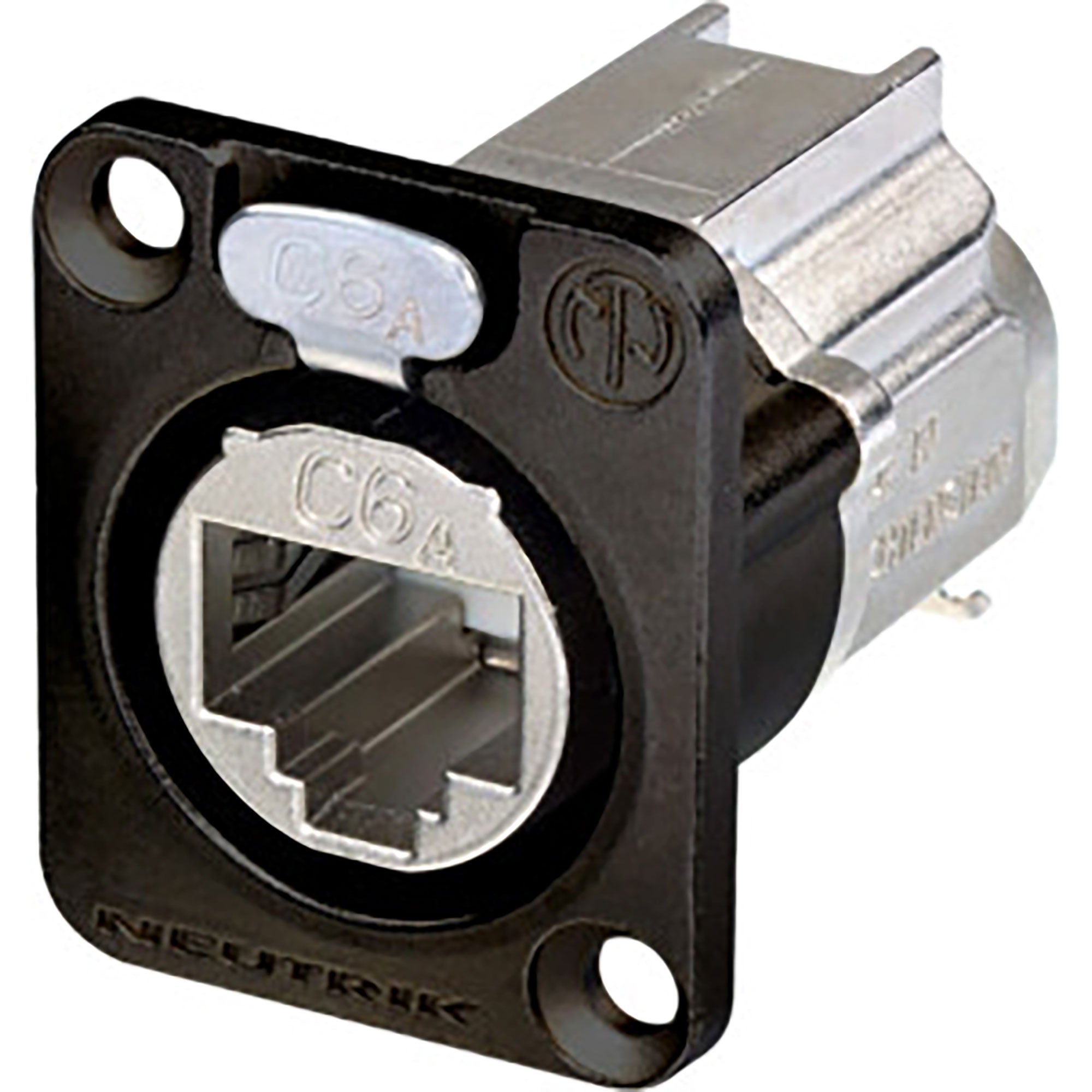 Neutrik NE8FDX-Y6-B D-Shape Cat 6a Shielded Panel Connector (Black, Box of 50)