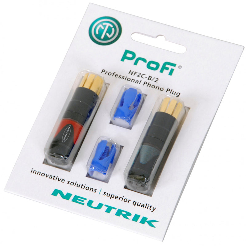 Neutrik NF2C-B/2 ProFi Professional RCA Plugs (Pair)