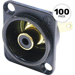 Neutrik NF2D-B-0 Female RCA Phono Jack (Black/Black, Box of 100) Image 1