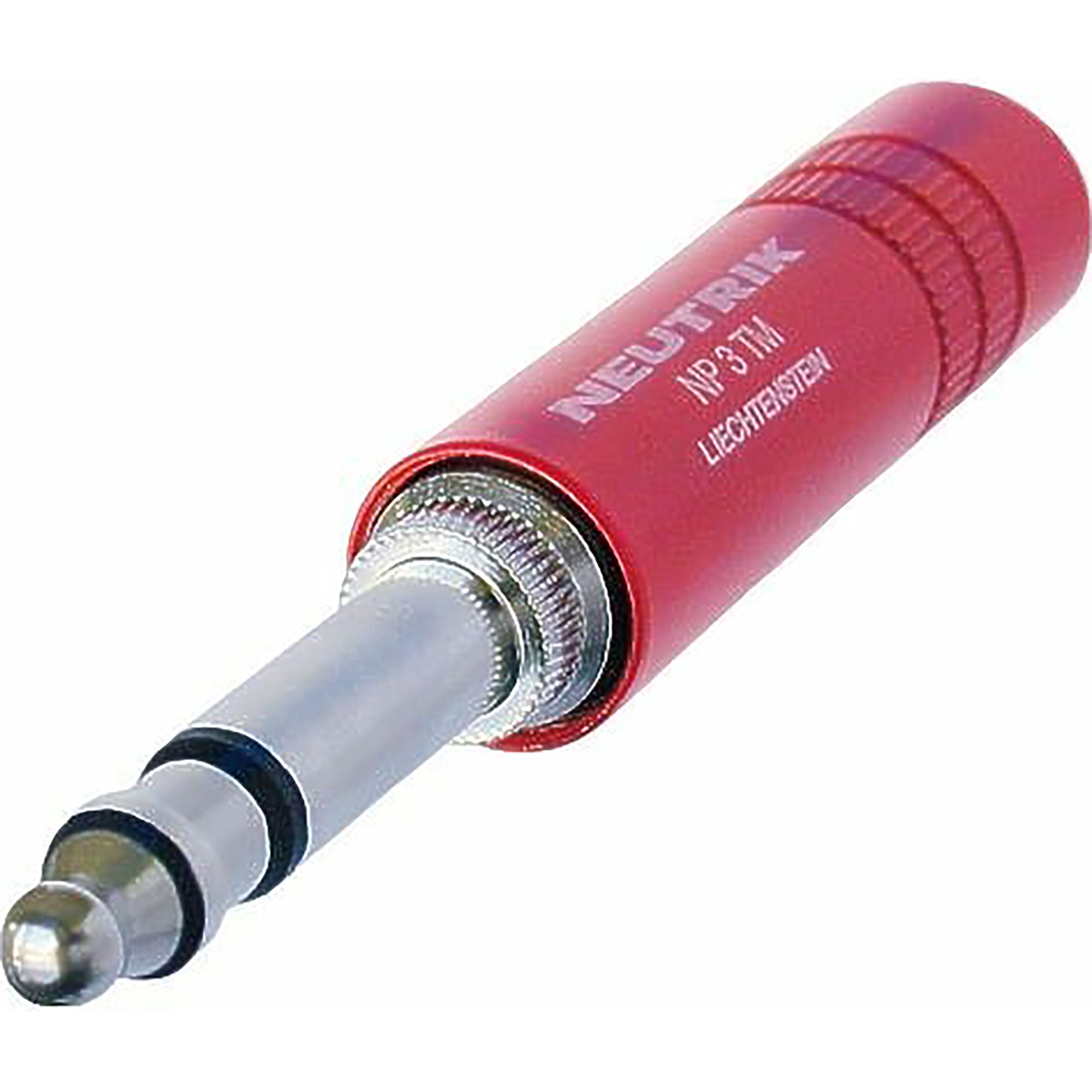 Neutrik NP3TM-R Professional 1/4" MIL-Plug MIL-P-642/2 Mil-Spec Plug (Red/Silver, Box of 100)