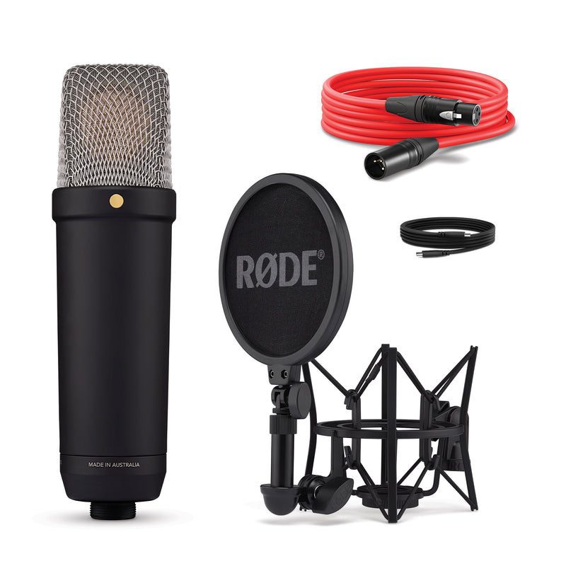 Rode NT1 5th Generation Large-Diaphragm Cardioid Condenser XLR/USB Microphone (Black)