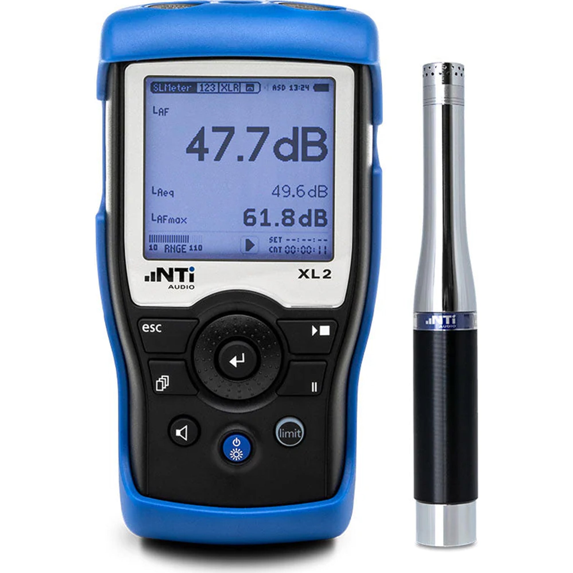 NTi XL2+M2211 XL2 Audio and Acoustic Analyzer with M2211 Measurement Microphone