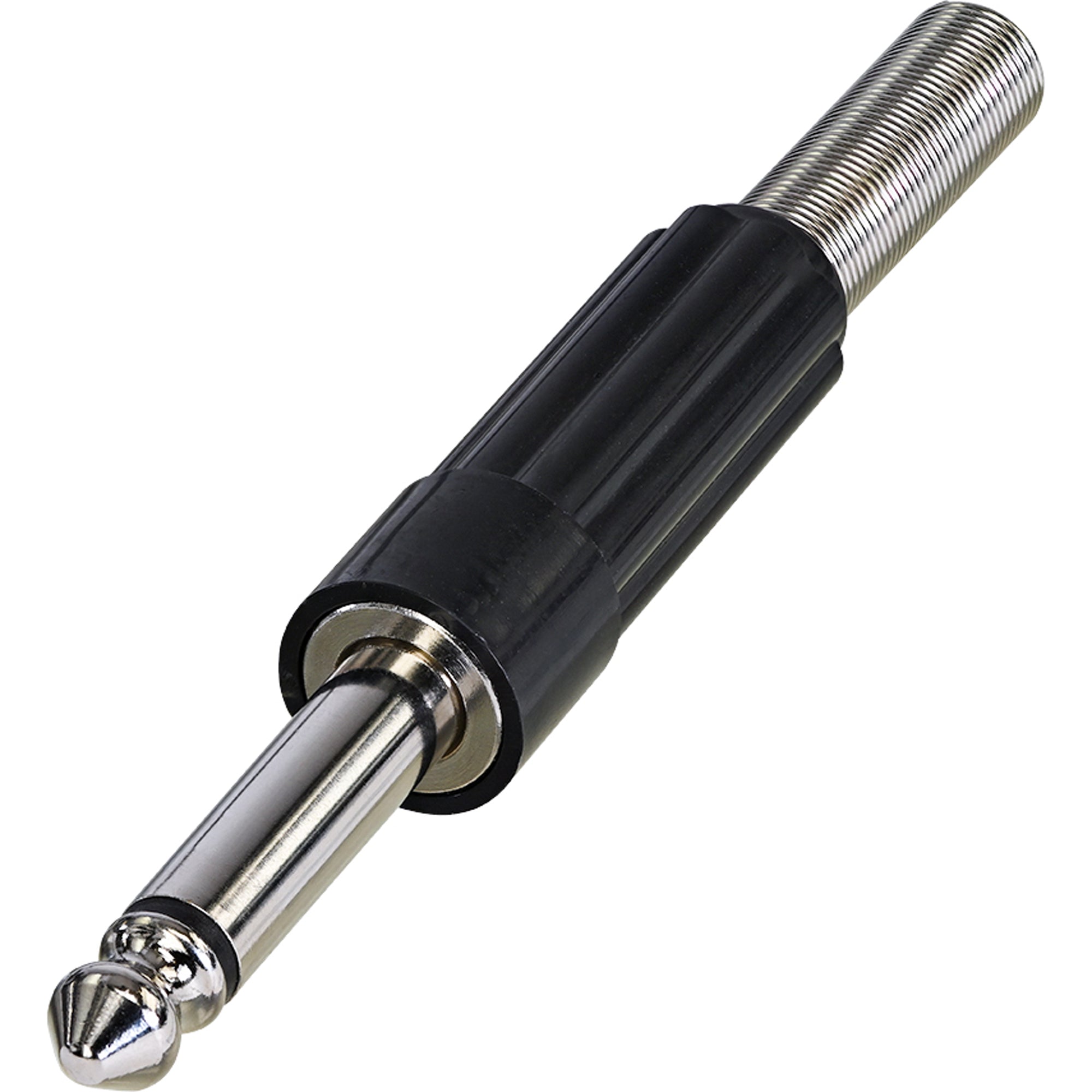 Neutrik Rean NYS203 1/4" Mono Phone Plastic Barrel Plug (Black/Silver, Box of 100)