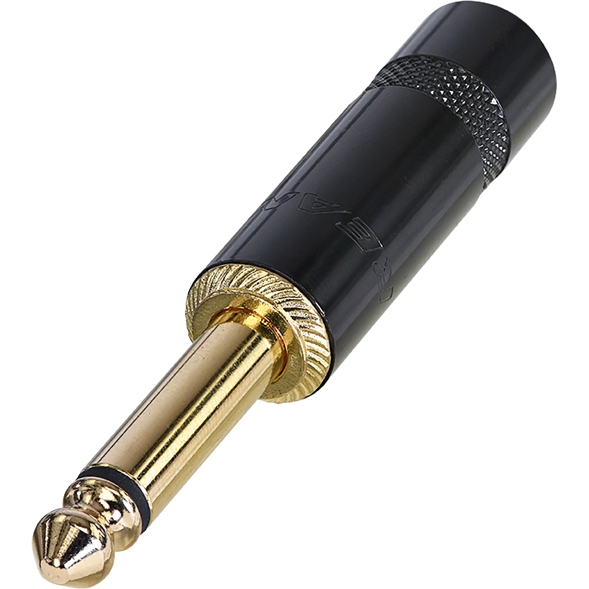 Neutrik Rean NYS224BG 1/4" Mono Phone Long Barrel Plug (Black/Gold)