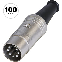 Neutrik Rean NYS323 7-Pin DIN MIDI Cable Connector (Nickel/Silver, Box of 100) Image 1