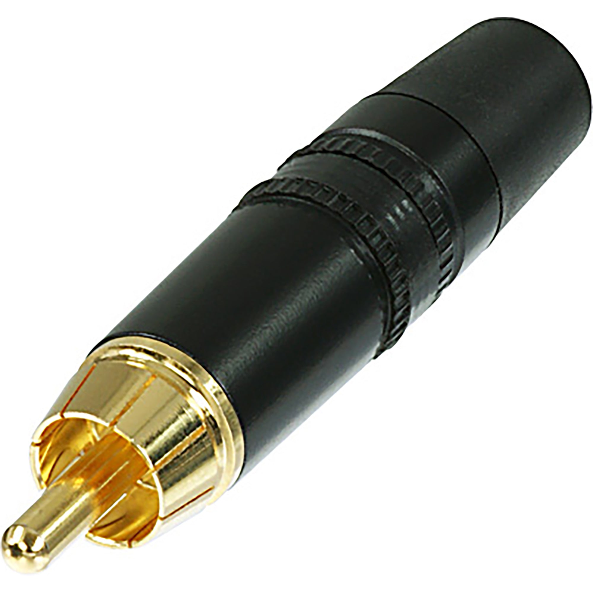Neutrik Rean NYS373-0 Male RCA Phono Plug (Black/Gold/Black)