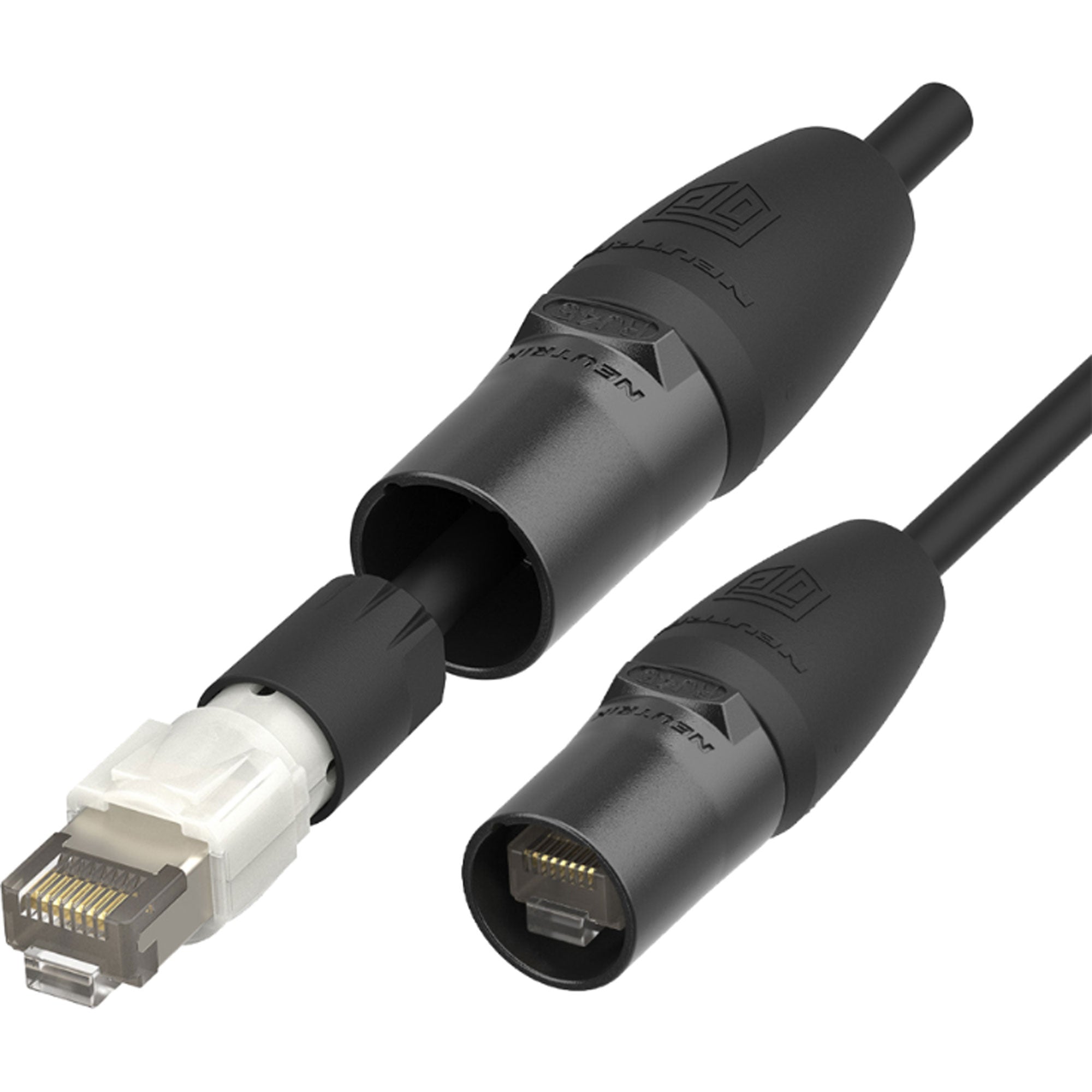Neutrik NE8MXR-B-TOP etherCON Retractable RJ45 Cable Connector Carrier IP65 and UV Rated (Black, Box of 100)