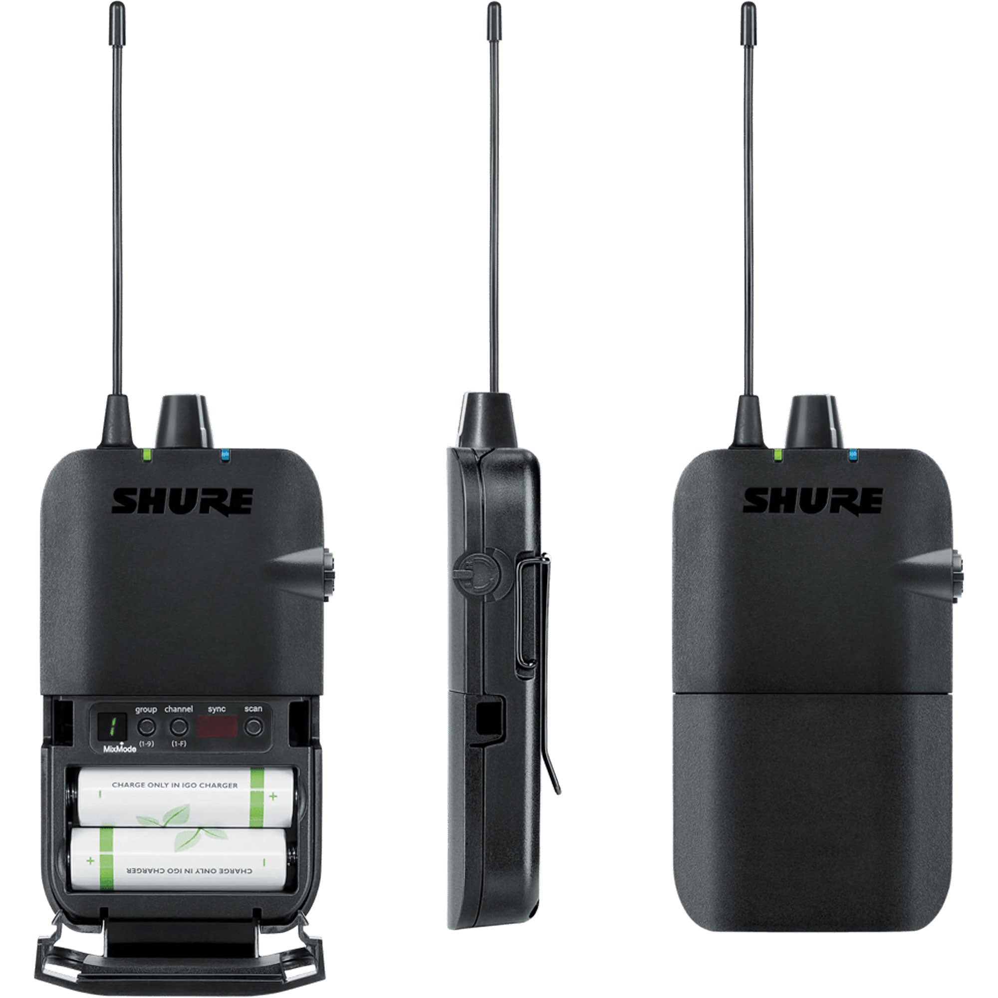 Shure P3R Bodypack Receiver for PSM300 In-Ear Personal Monitoring System (H20: 518-541 MHz)