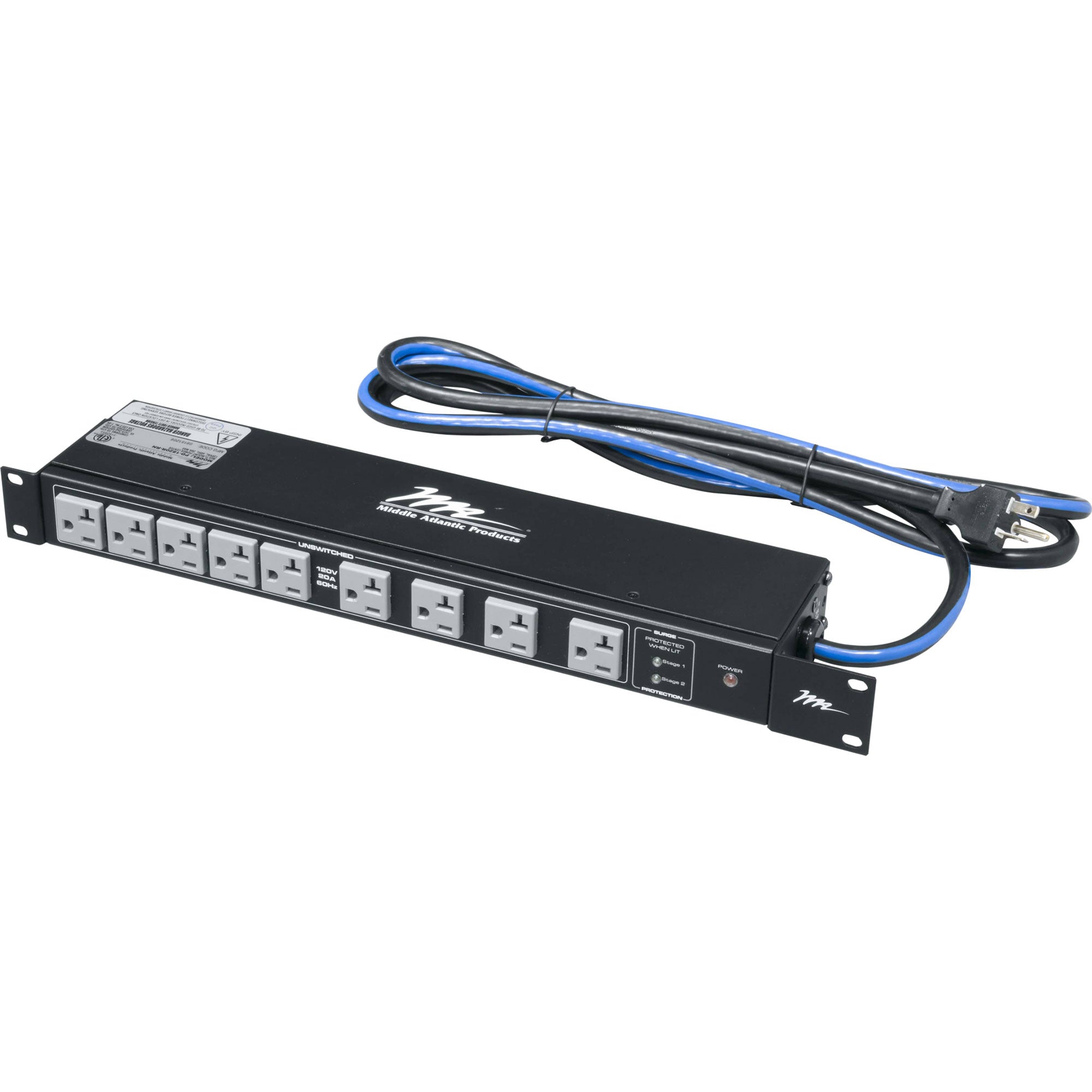 Middle Atlantic PD-1820R-RN Rackmount Power Strip (18-Outlet, 20 Amp)
