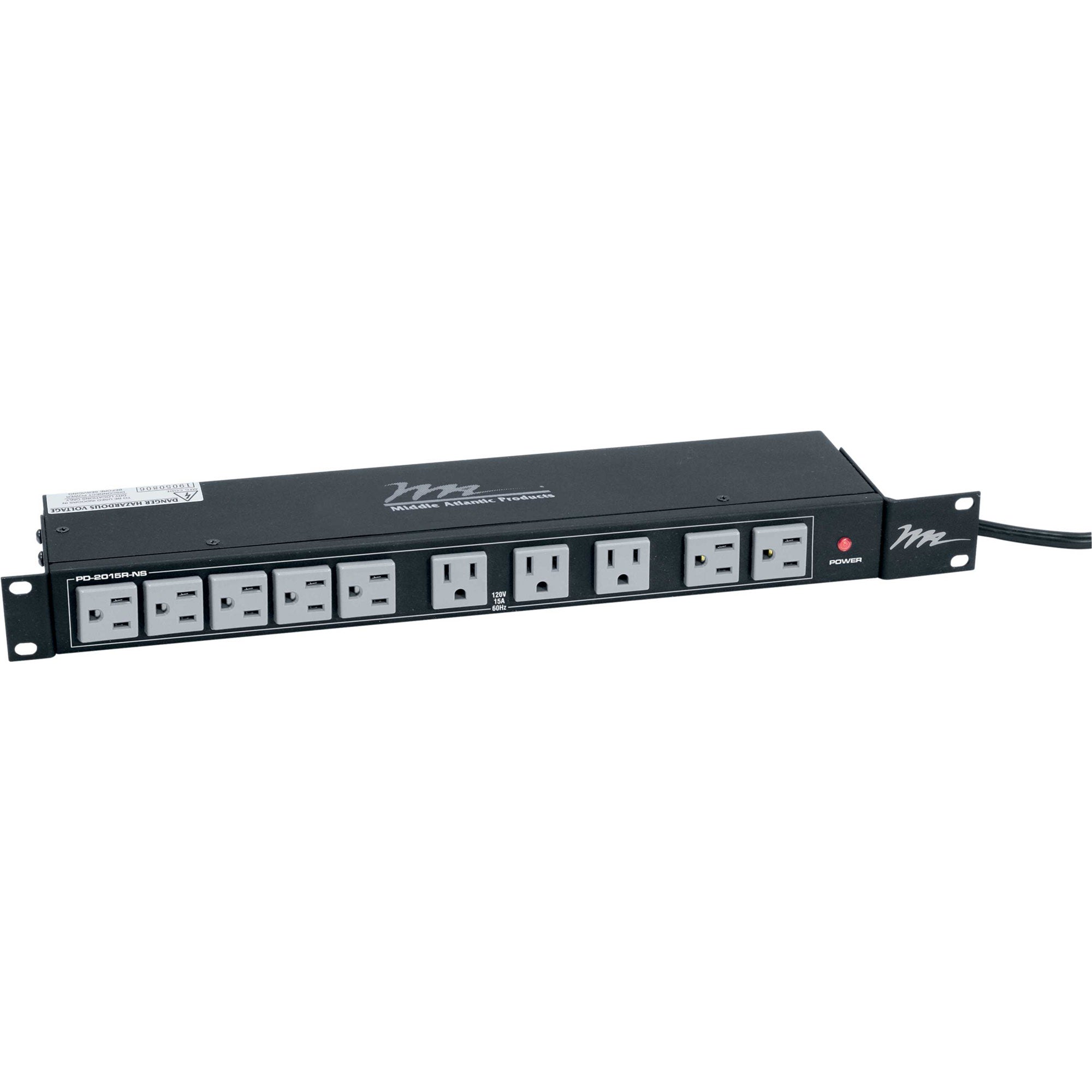 Middle Atlantic PD-2015R-NS Multi-Mount Power Strip (20-Outlet, 15 Amp)