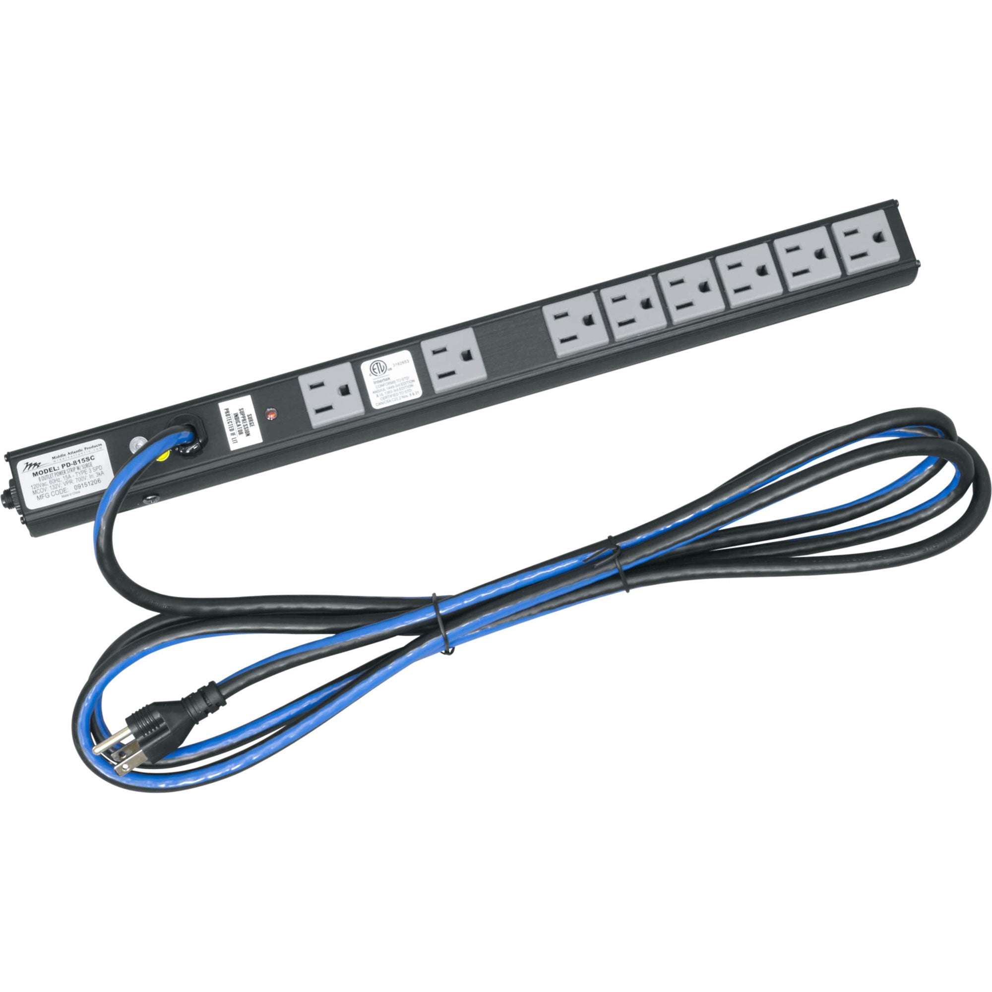 Middle Atlantic PD-815SC Rackmount Power Strip (8-Outlet, 15 Amp)