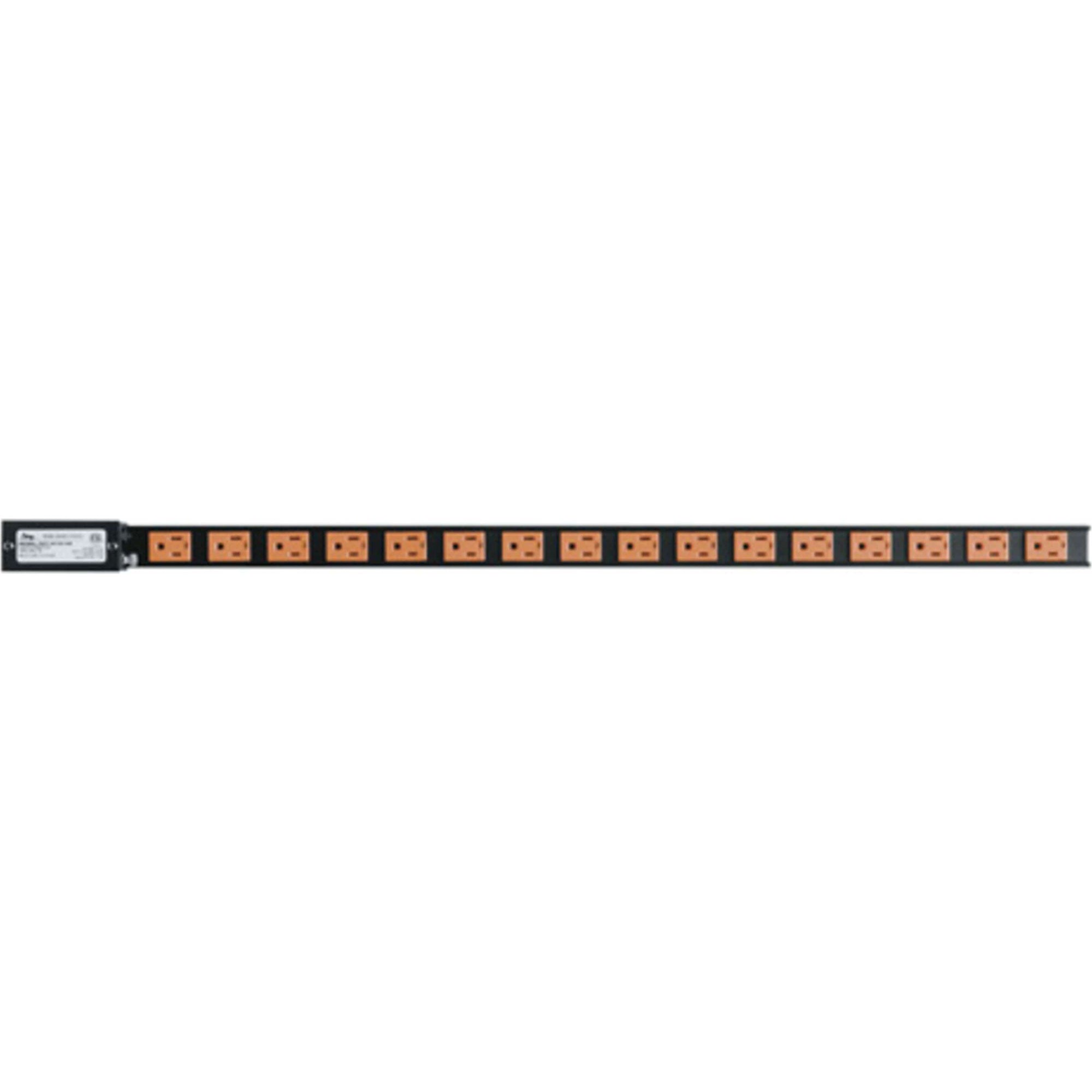 Middle Atlantic PDT-1615C-NS Thin Power Distribution Strip (16-Outlet, 15 Amp)
