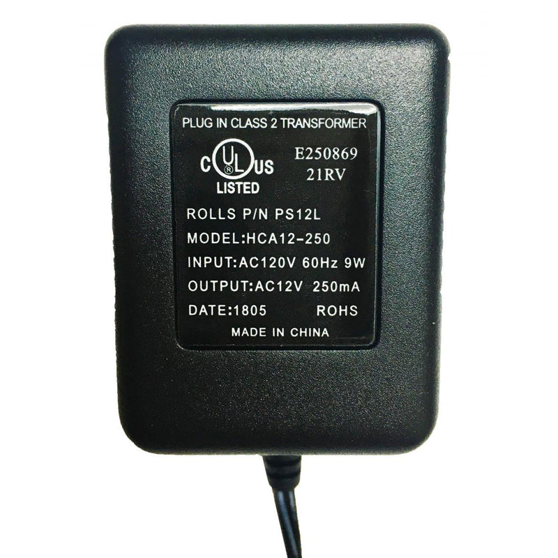 Rolls PS12L 12 Volt AC 250mA Power Adapter with 2.1mm x 5.5mm Plug