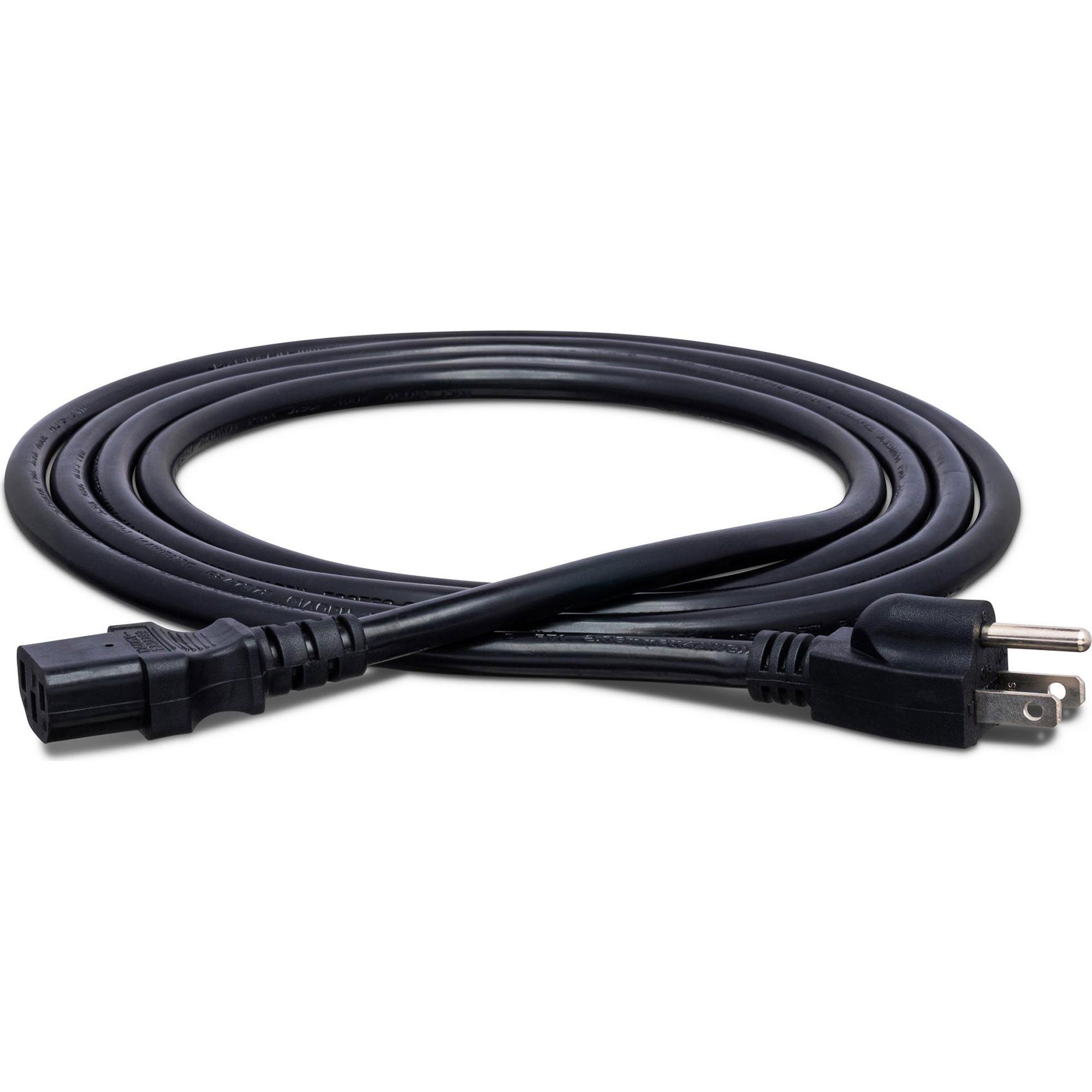 Hosa PWC-401.5 Power Cord 14 AWG, IEC C13 to NEMA 5-15P (1.5')