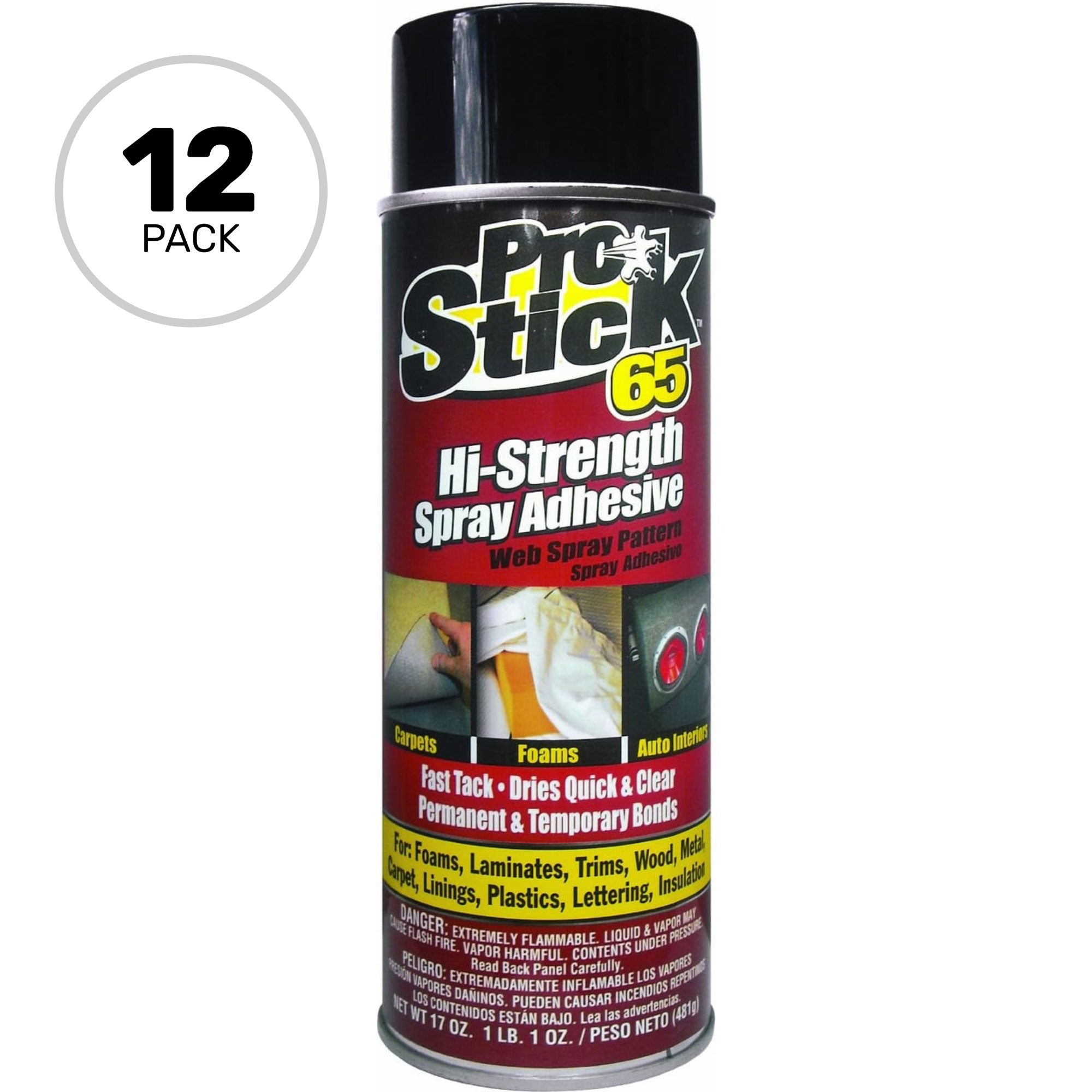 Max Professional Pro Stick 65 High Strength Spray Adhesive (17 oz., 12 Pack Case)