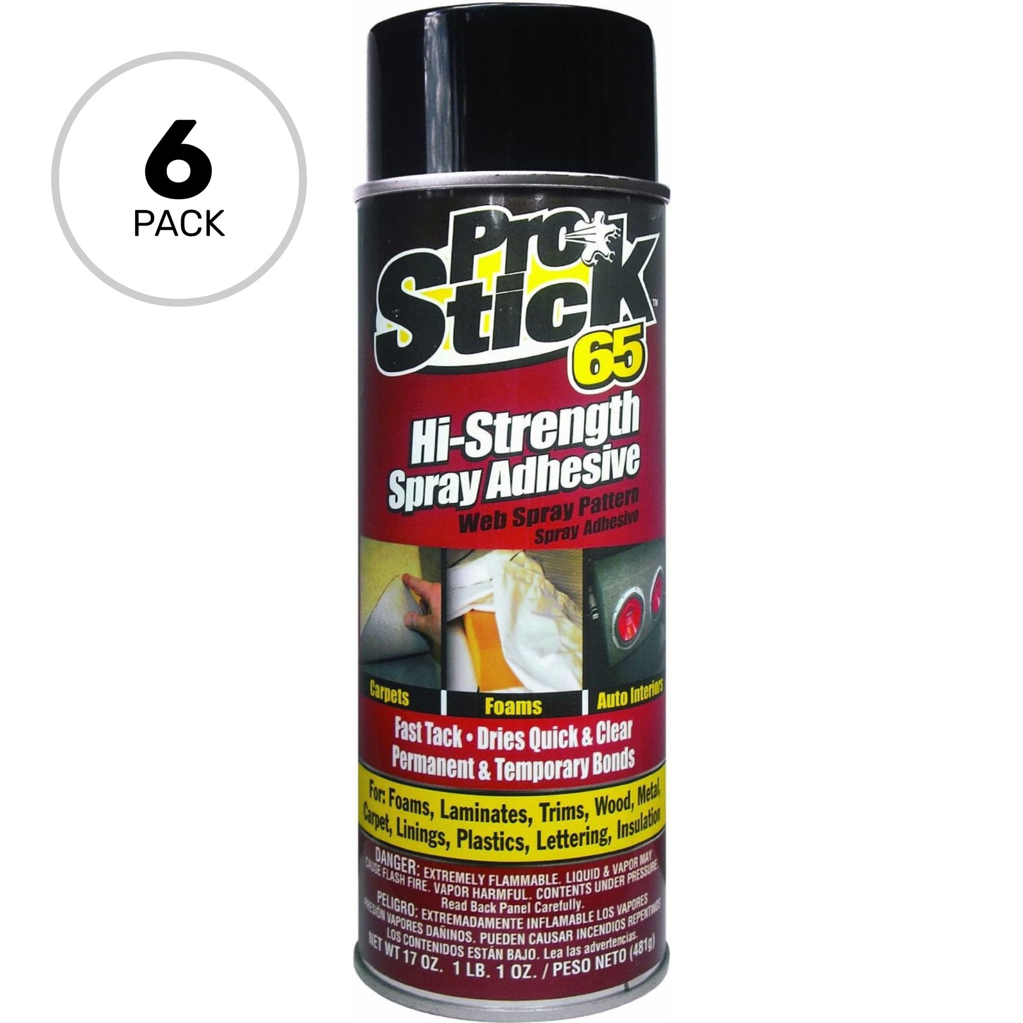 Max Professional Pro Stick 65 High Strength Spray Adhesive (17 oz., 6 Pack)