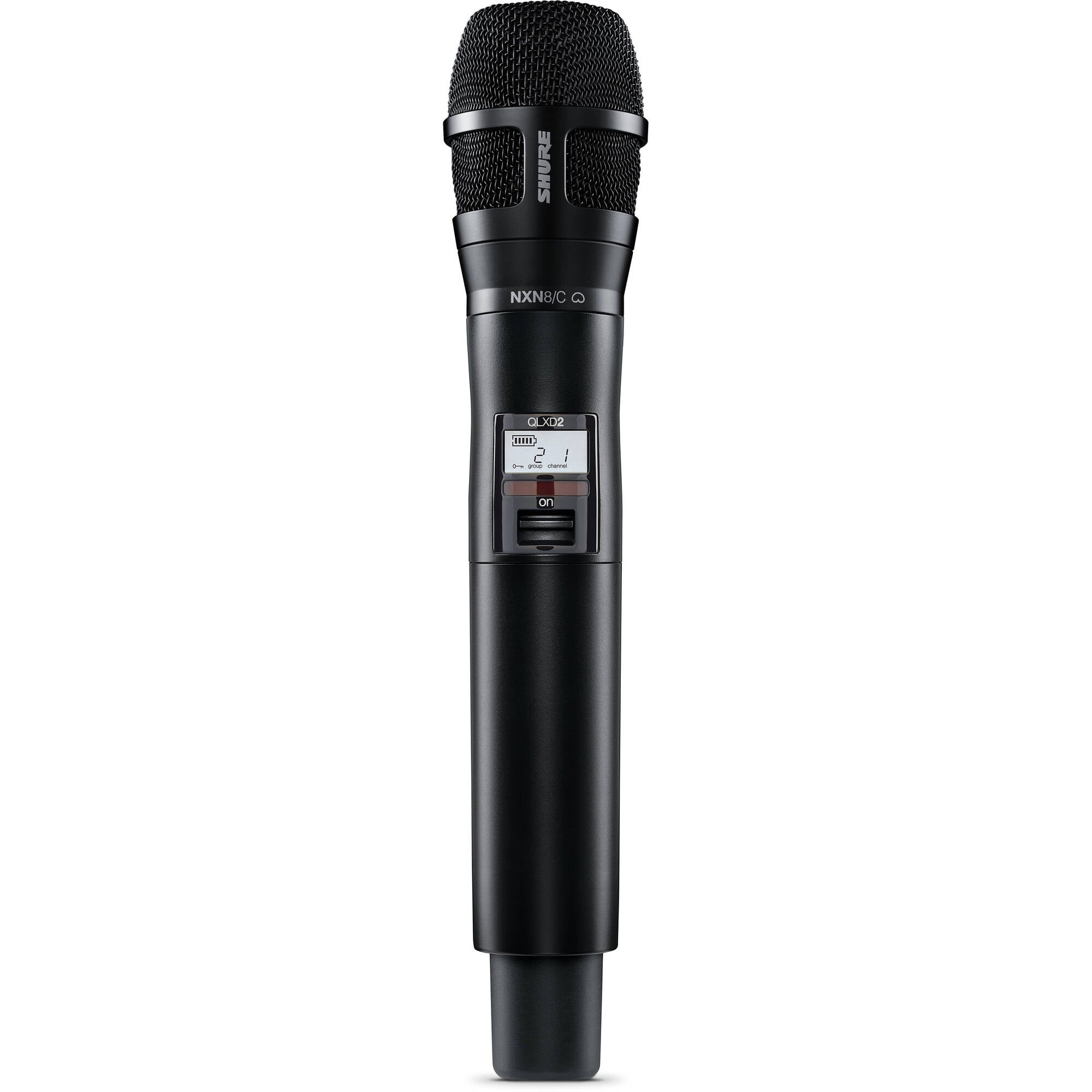 Shure QLXD2/N8CB Digital Handheld Wireless Microphone Transmitter (G50: 470-534 MHz, Black)