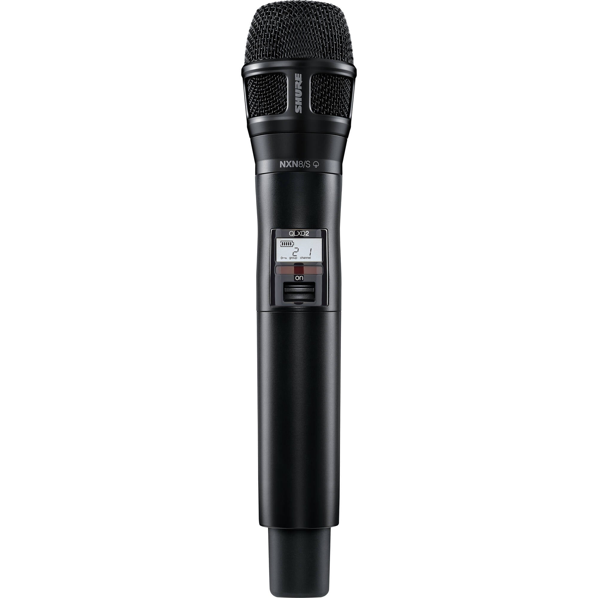 Shure QLXD2/N8SB Digital Handheld Wireless Microphone Transmitter (G50: 470-534 MHz, Black)