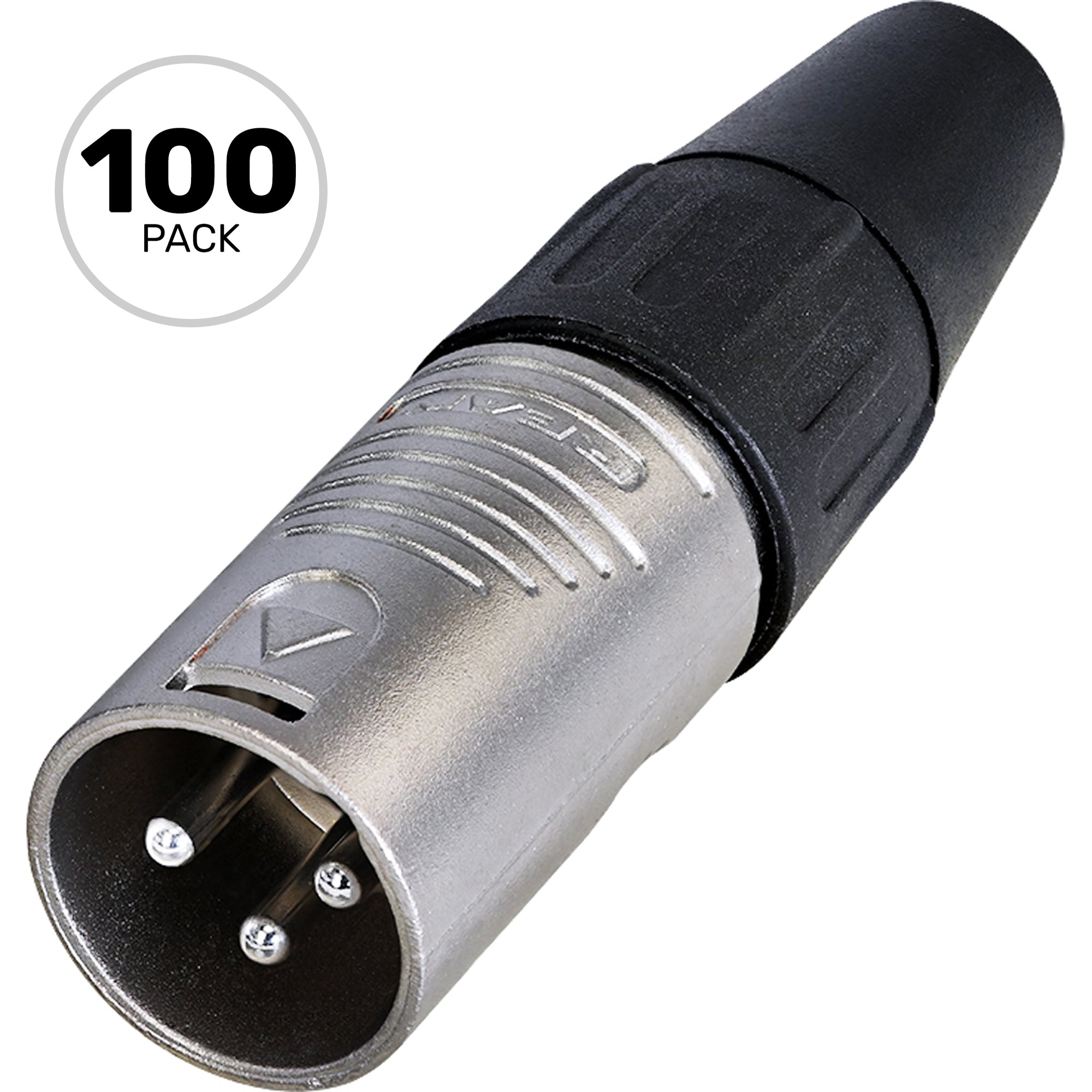 Neutrik Rean RC3M Male 3-Pin XLR Cable Connector (Nickel/Silver, Box of 100)